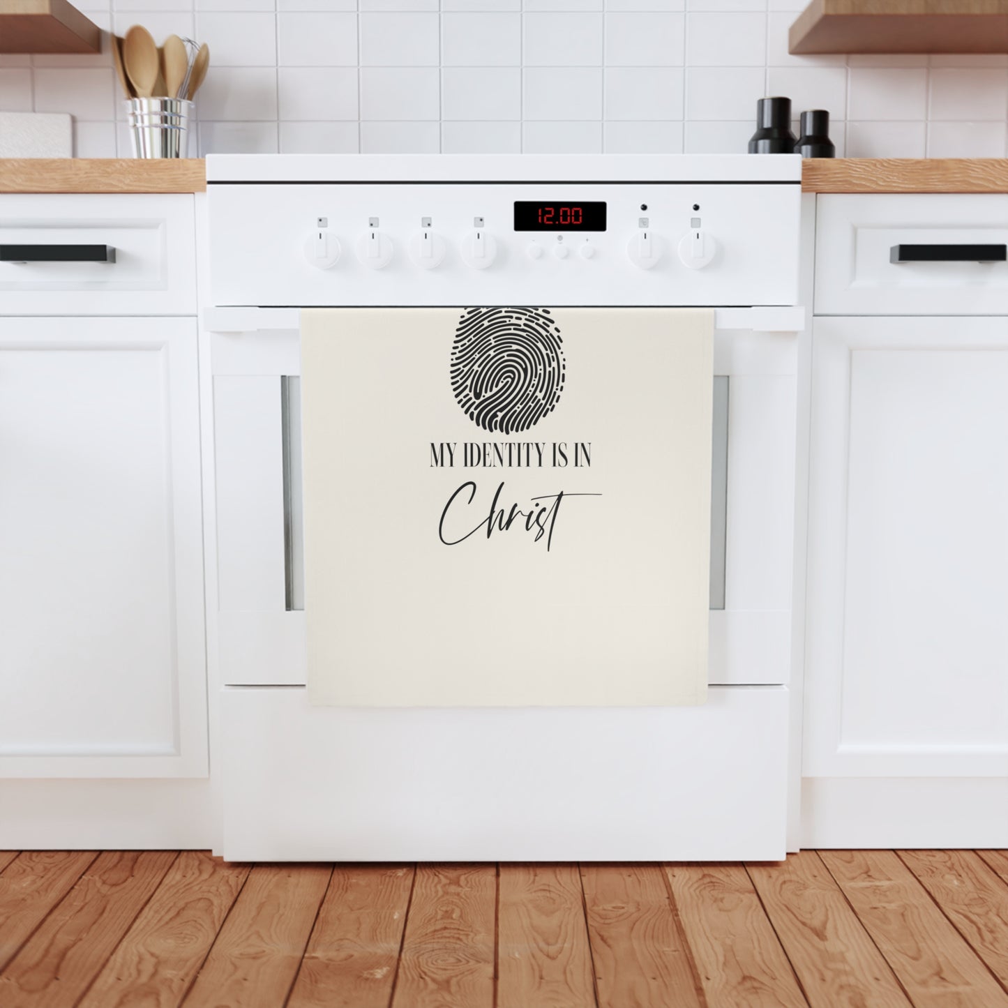 Inspirational Cotton Tea Towel - 'My Identity is in Christ'