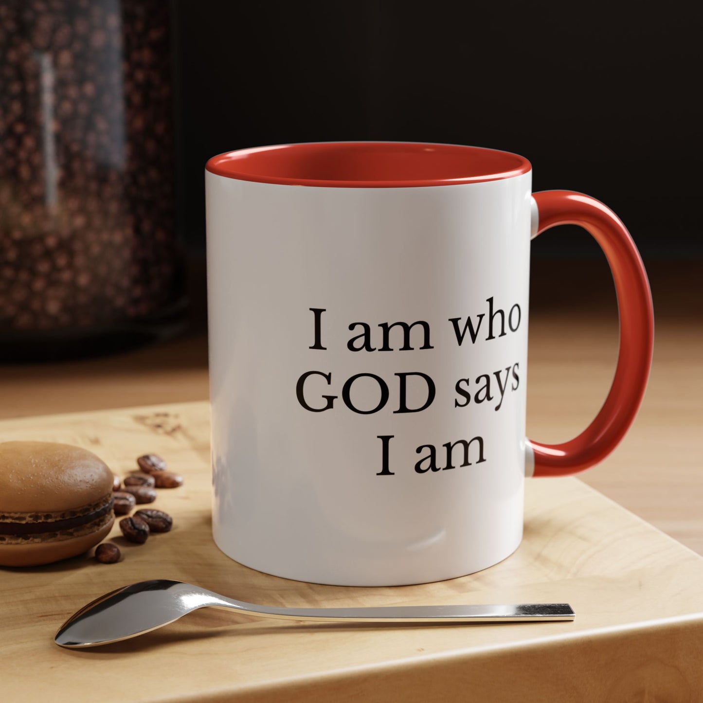 I AM WHO GOD SAYS I AM - Accent Coffee Mug (11, 15oz)