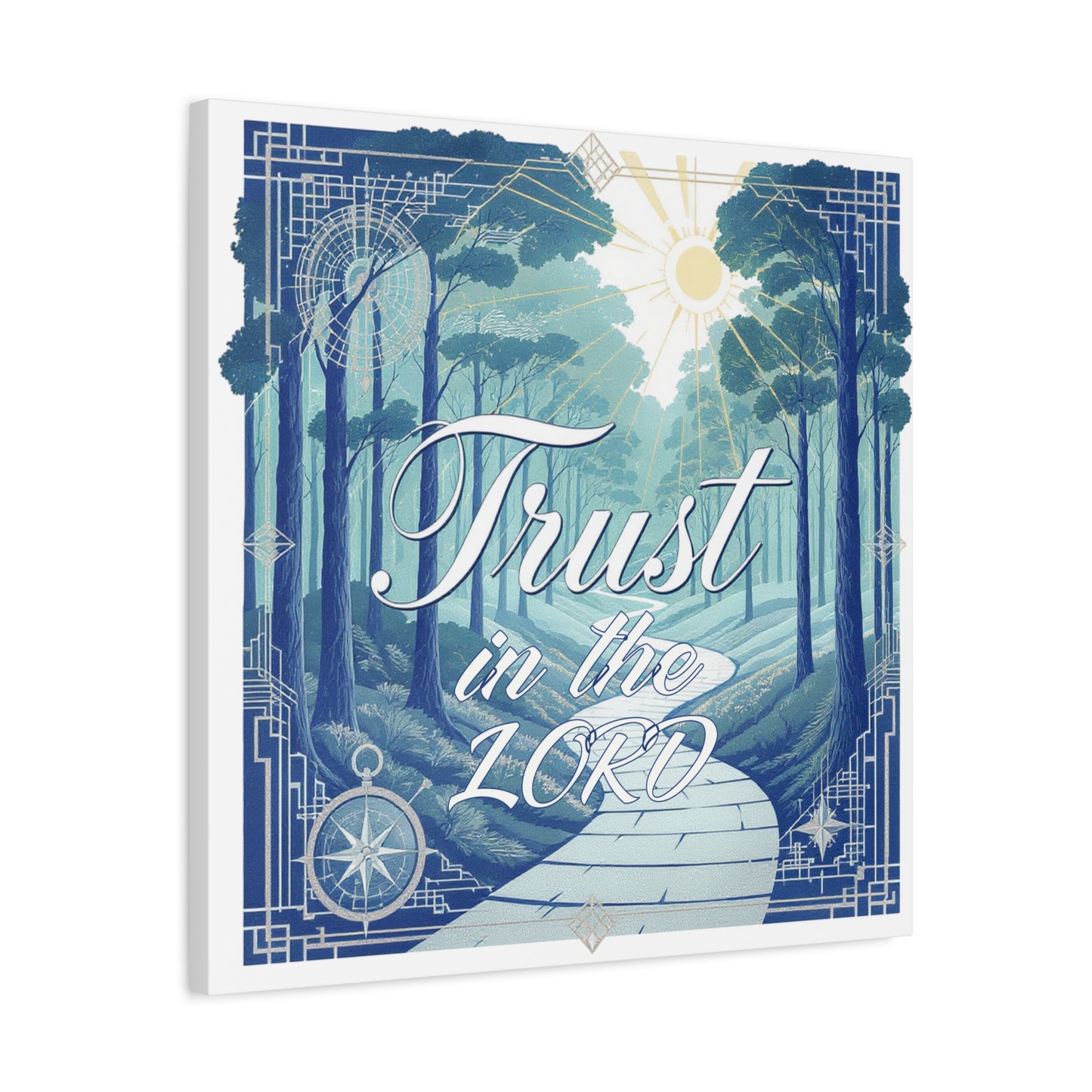 Inspirational Canvas Print, Motivational Wall Art, Trust in the Lord Decor, Nature Themed Home Decor, Christian Gift, Uplifting Wall Art