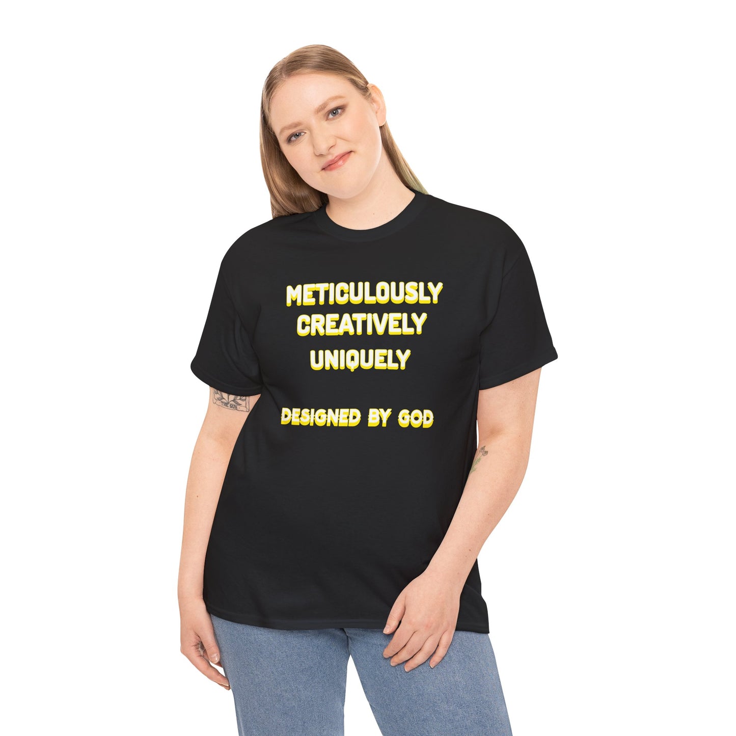 Unisex Heavy Cotton Tee - Designed by God - Creative & Unique Design