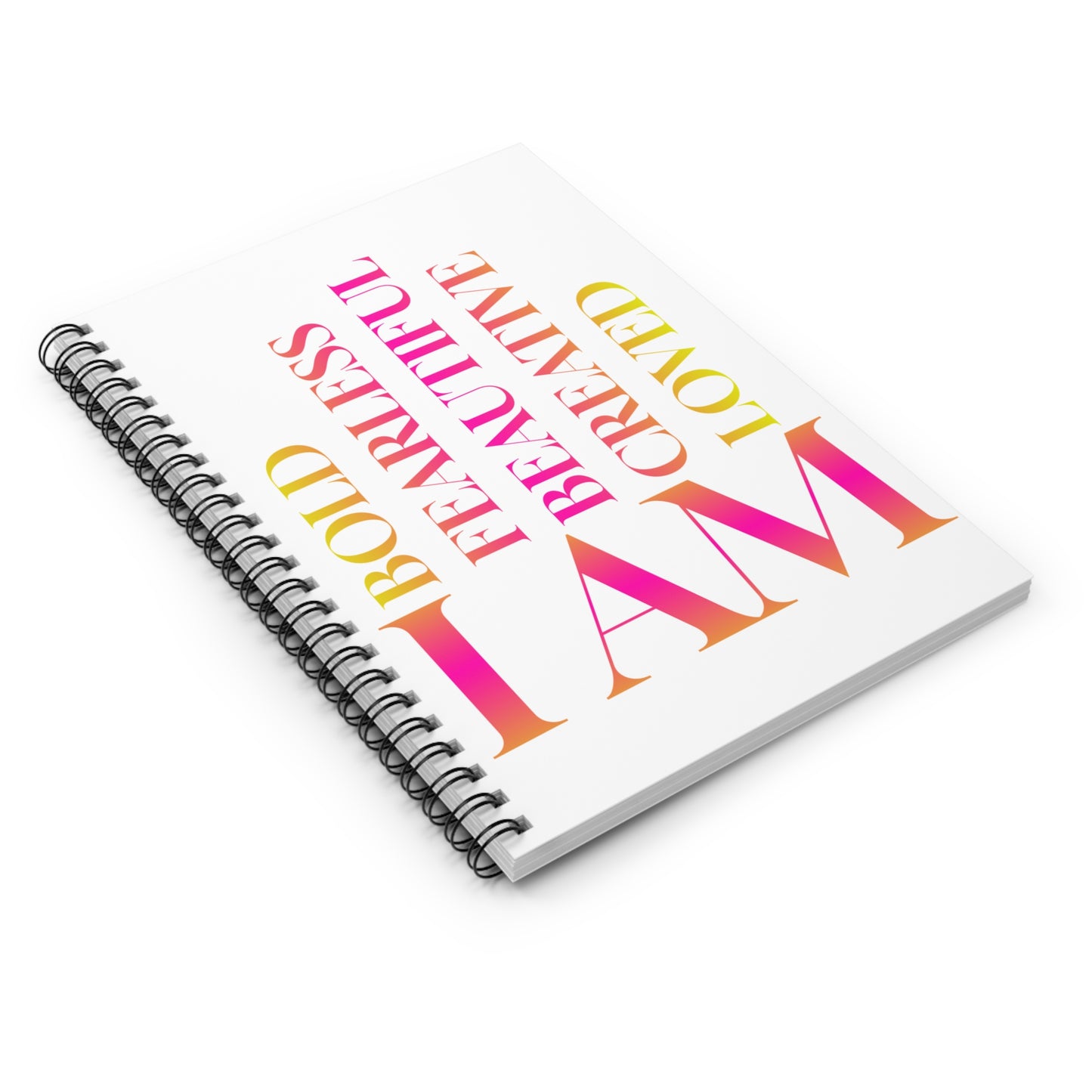 Inspirational Spiral Notebook - "I AM" Affirmations