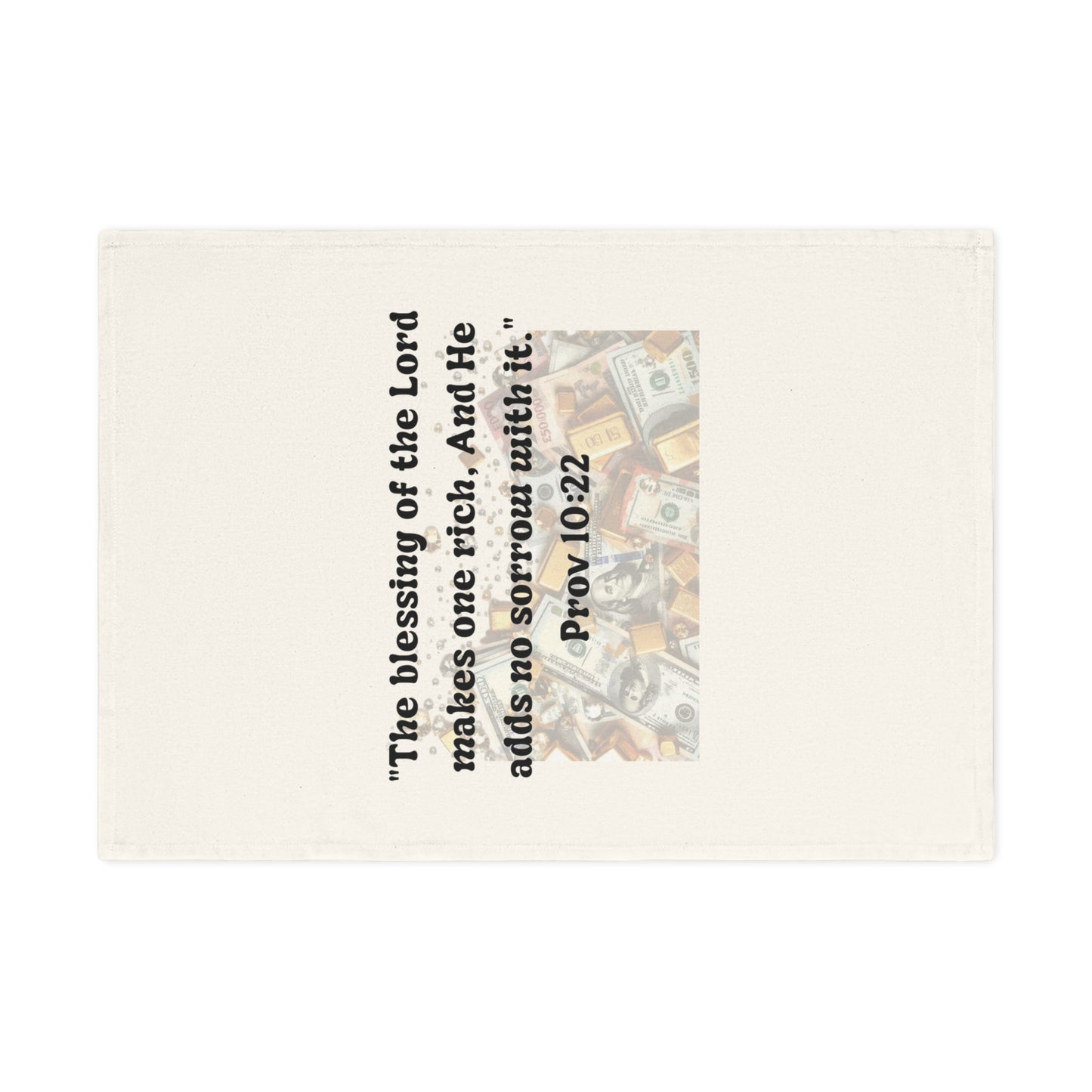 Inspirational Cotton Tea Towel - Blessing of the Lord Design