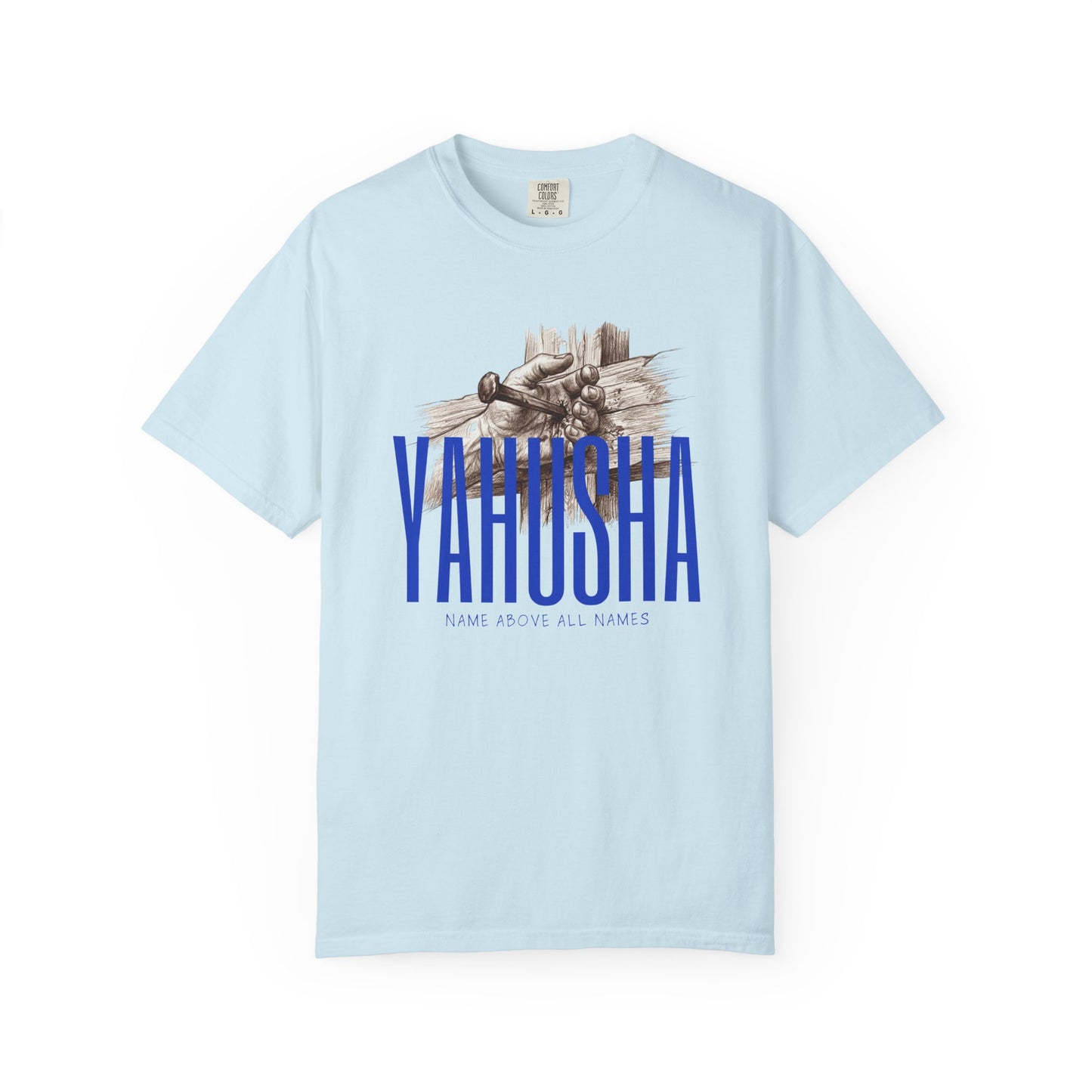 Yahusha Faith T-Shirt — Vintage Prayer Hands Graphic