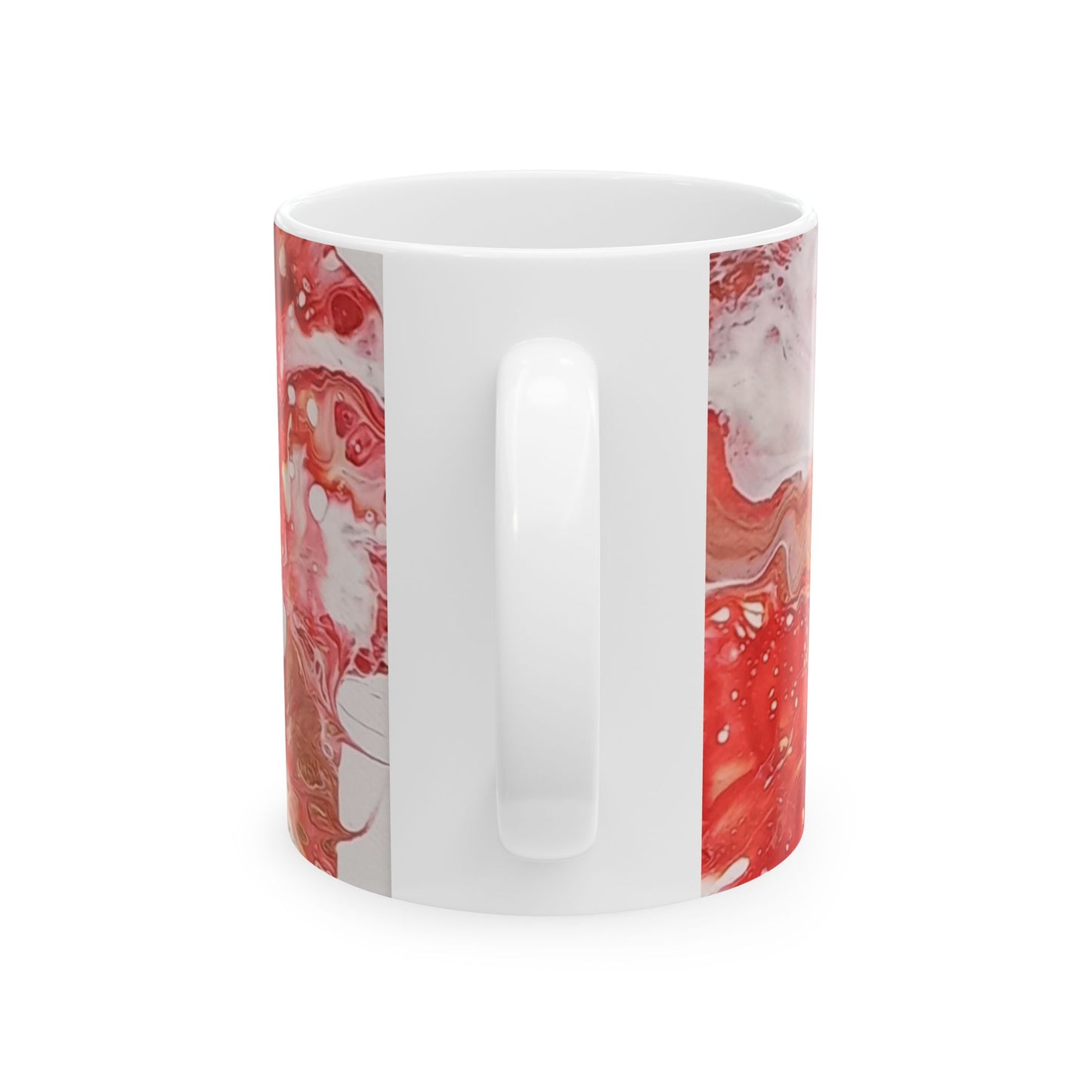 "Love" Fruit of the Spirit series - acrylic pour design - Abstract Art Ceramic Mug - Colorful Marble Design (11oz)