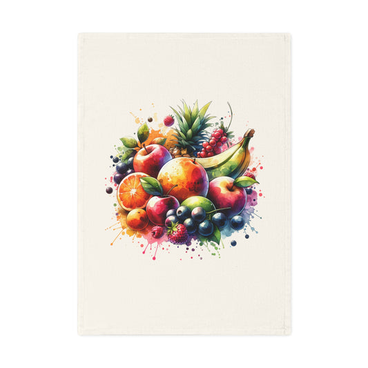 Vibrant Fruit Design 100% Organic Cotton Tea Towel