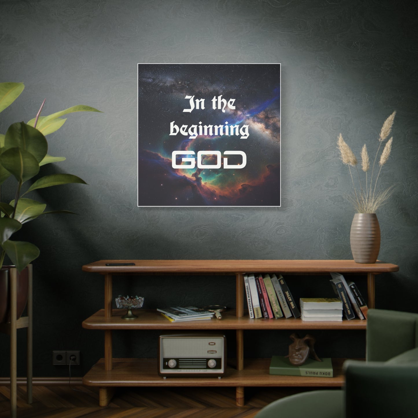 Cosmic Galaxy Canvas Print — Spiritual Christian Wall Art, Modern Inspirational Home Decor Gift