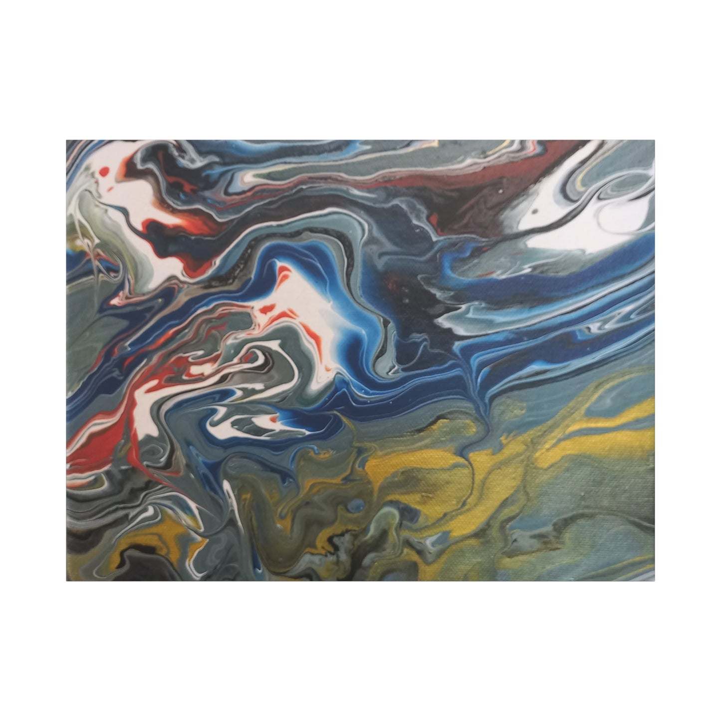 Canvas Print, Abstract Fluid Art, Matte Stretched Wall Art, Modern Acrylic Painting, Home Decor, Office Decor