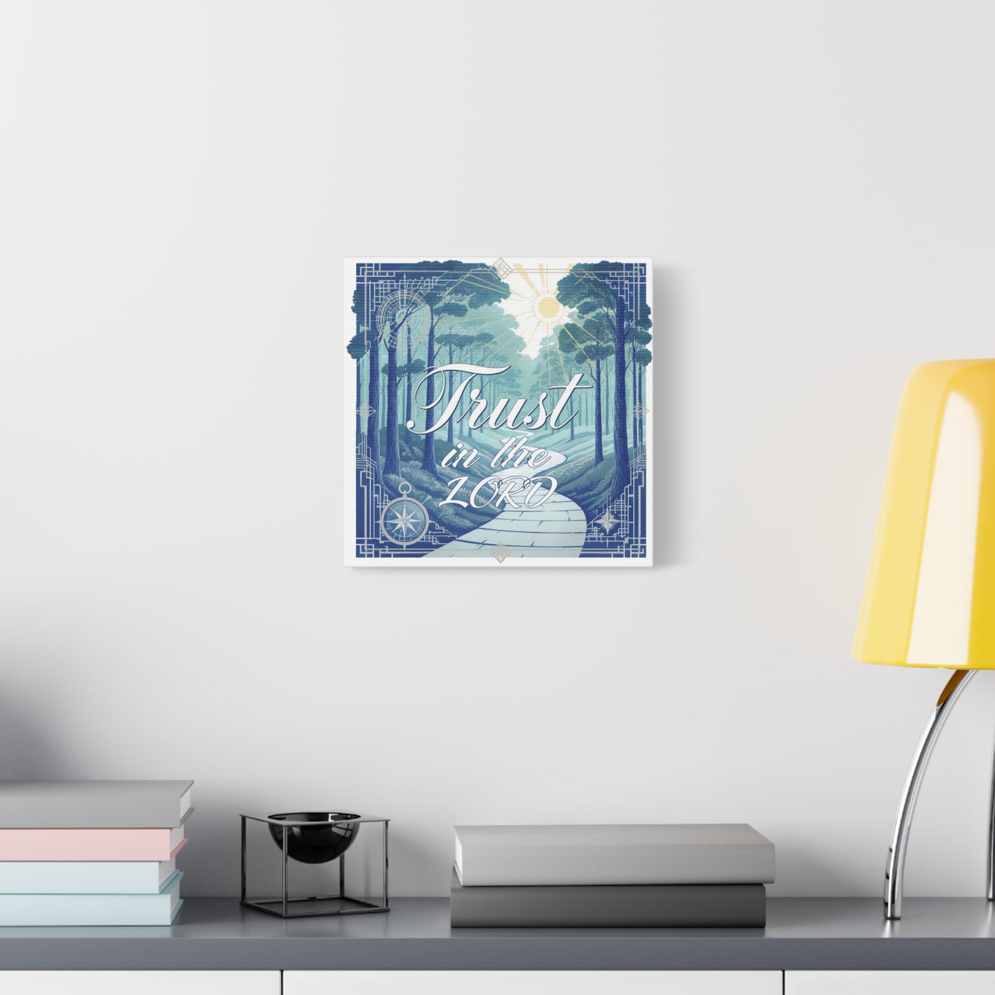 Inspirational Canvas Print, Motivational Wall Art, Trust in the Lord Decor, Nature Themed Home Decor, Christian Gift, Uplifting Wall Art