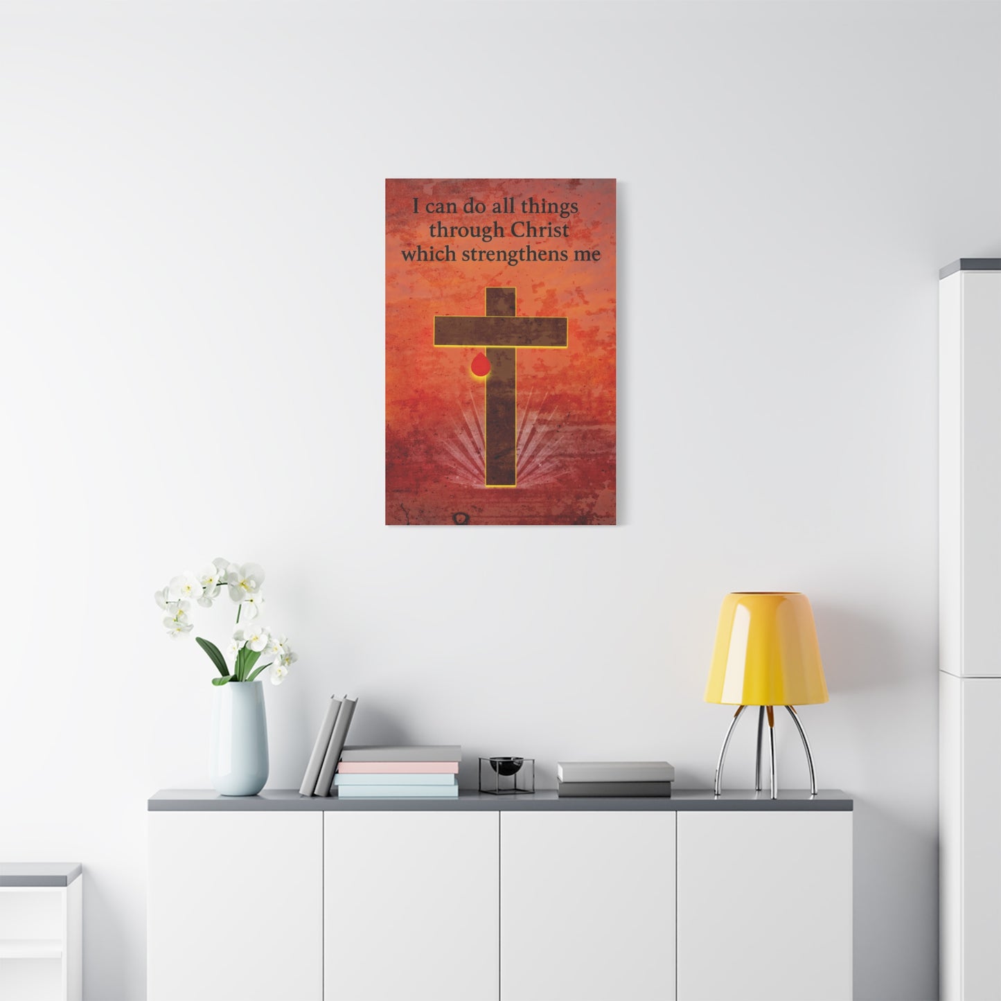 Inspirational Wall Art, Christian Home Decor, Rustic Matte Canvas, Religious Gift for Faith Lovers, Motivational Artwork