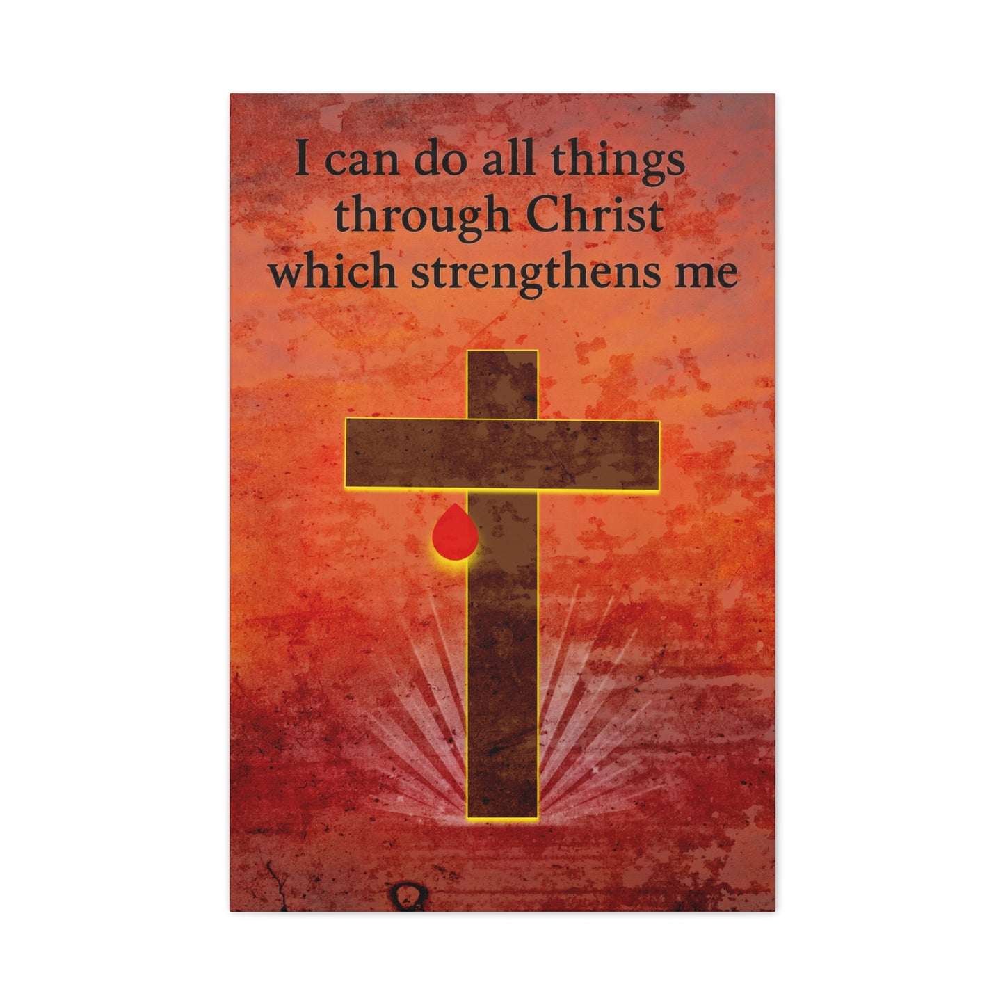 Inspirational Wall Art, Christian Home Decor, Rustic Matte Canvas, Religious Gift for Faith Lovers, Motivational Artwork