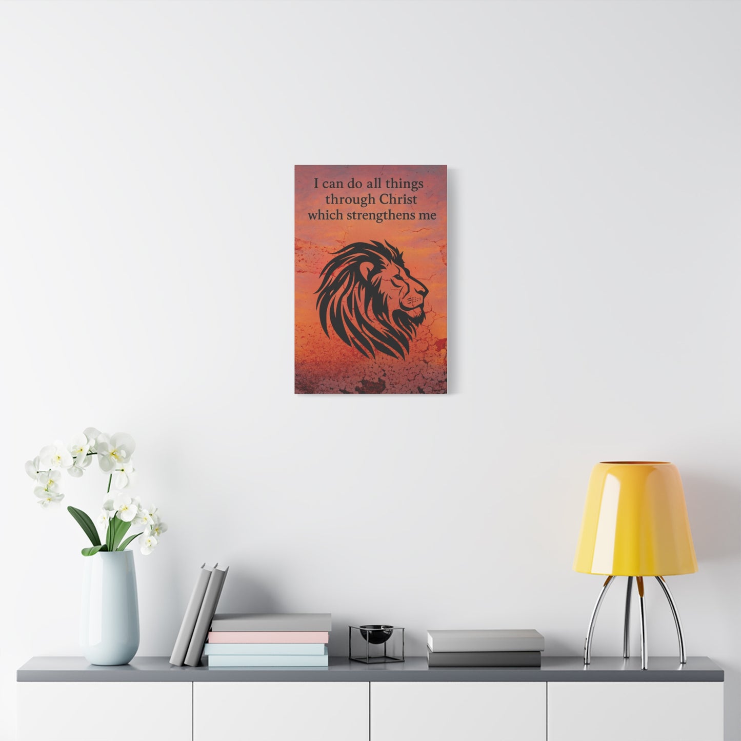 Inspirational Wall Art, Motivational Wall Decor, Christian Home Decor, Lion Artwork, Bible Verse Wall Art, Uplifting Gift