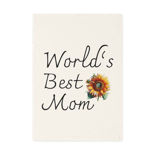 World's Best Mom Cotton Tea Towel - Perfect Gift for Mother's Day & Home Cooking