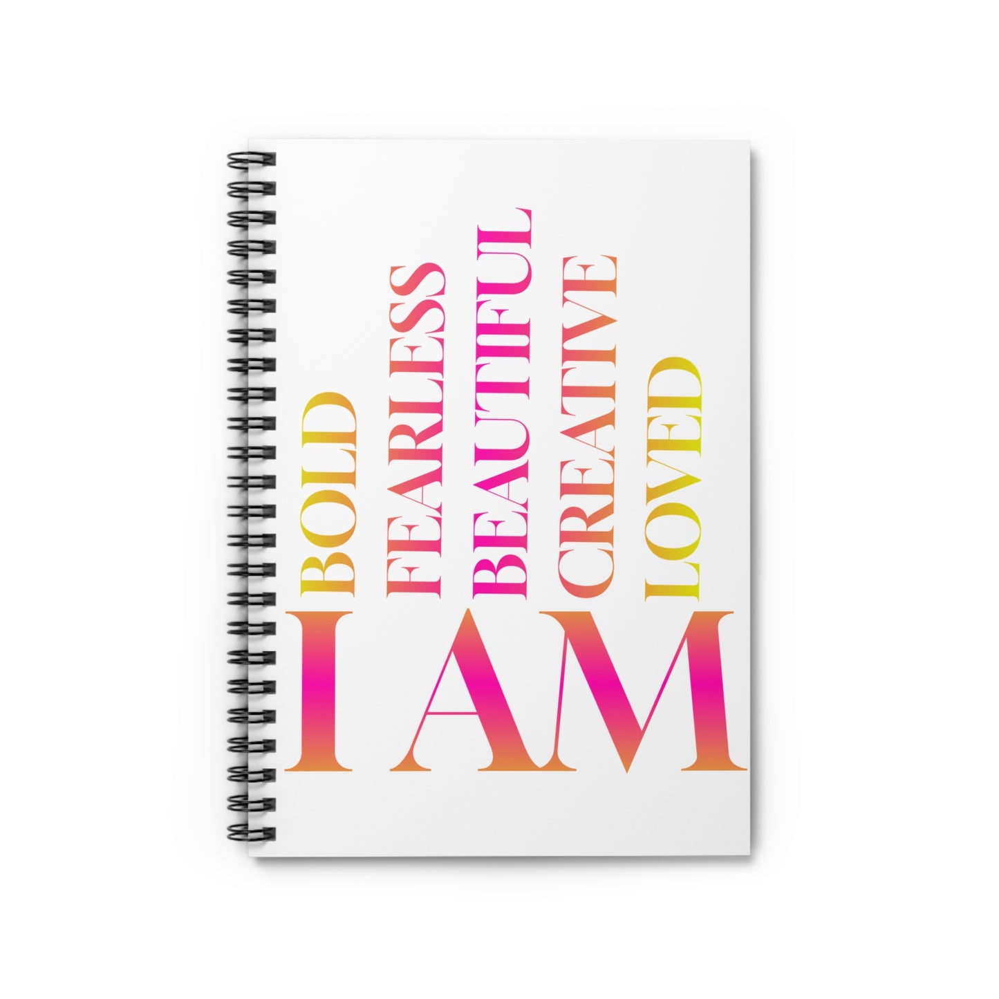 Inspirational Spiral Notebook - "I AM" Affirmations