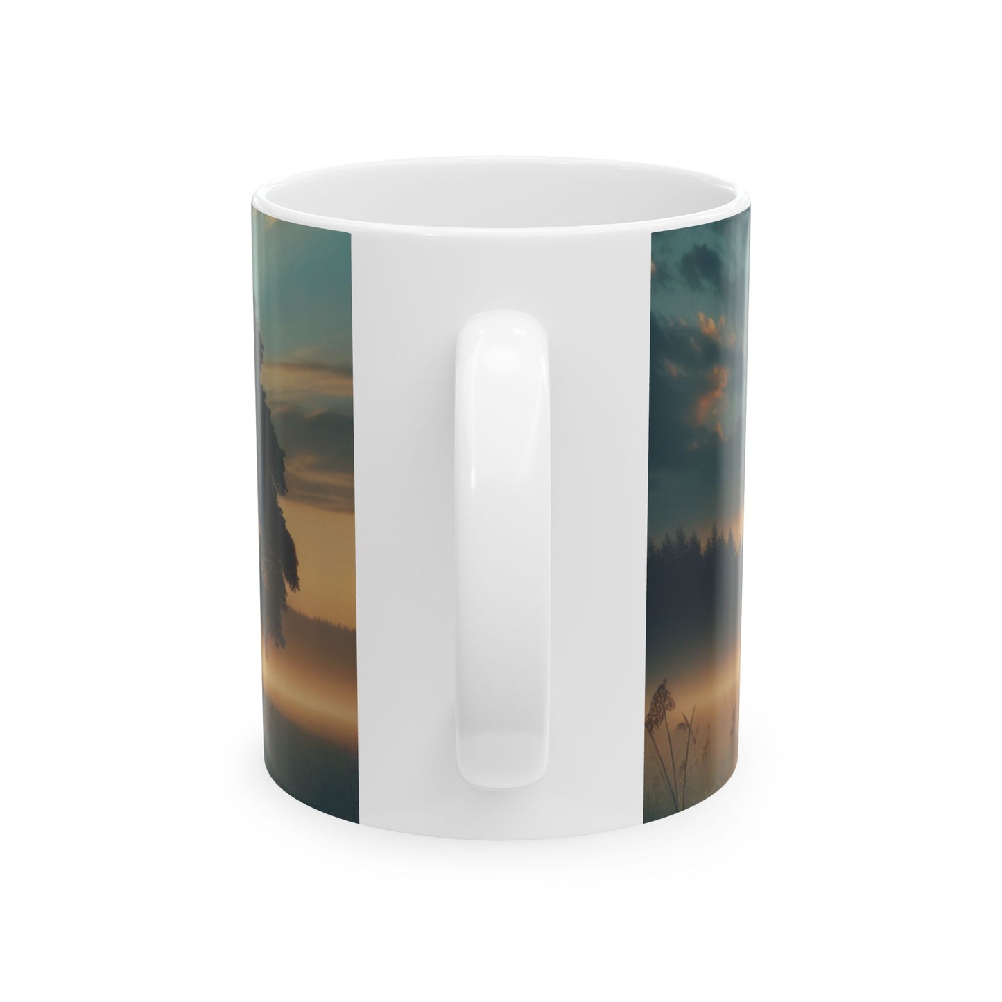 Sunrise Landscape Ceramic Mug – Morning Sun Scenic Coffee Cup (11oz, 15oz)