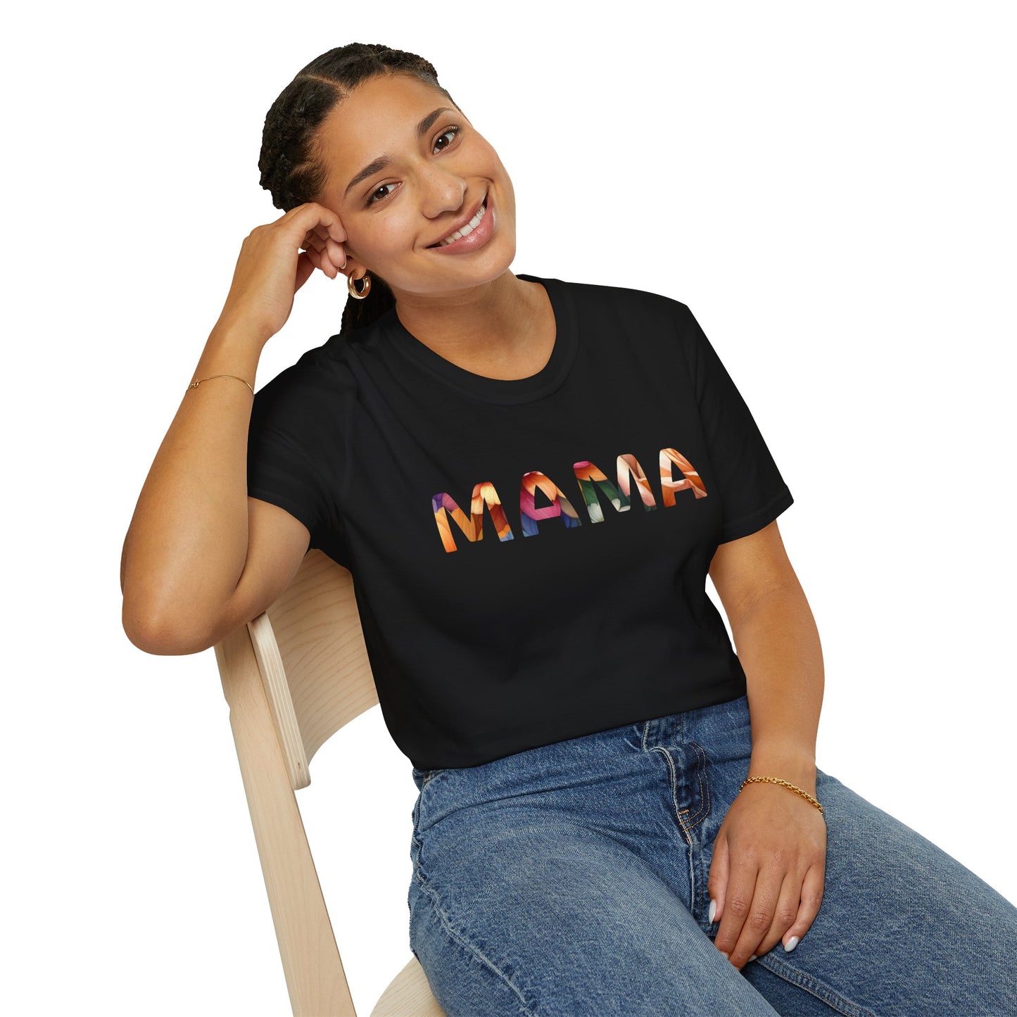 Mama Floral T-Shirt — Colorful Watercolor Mom Tee