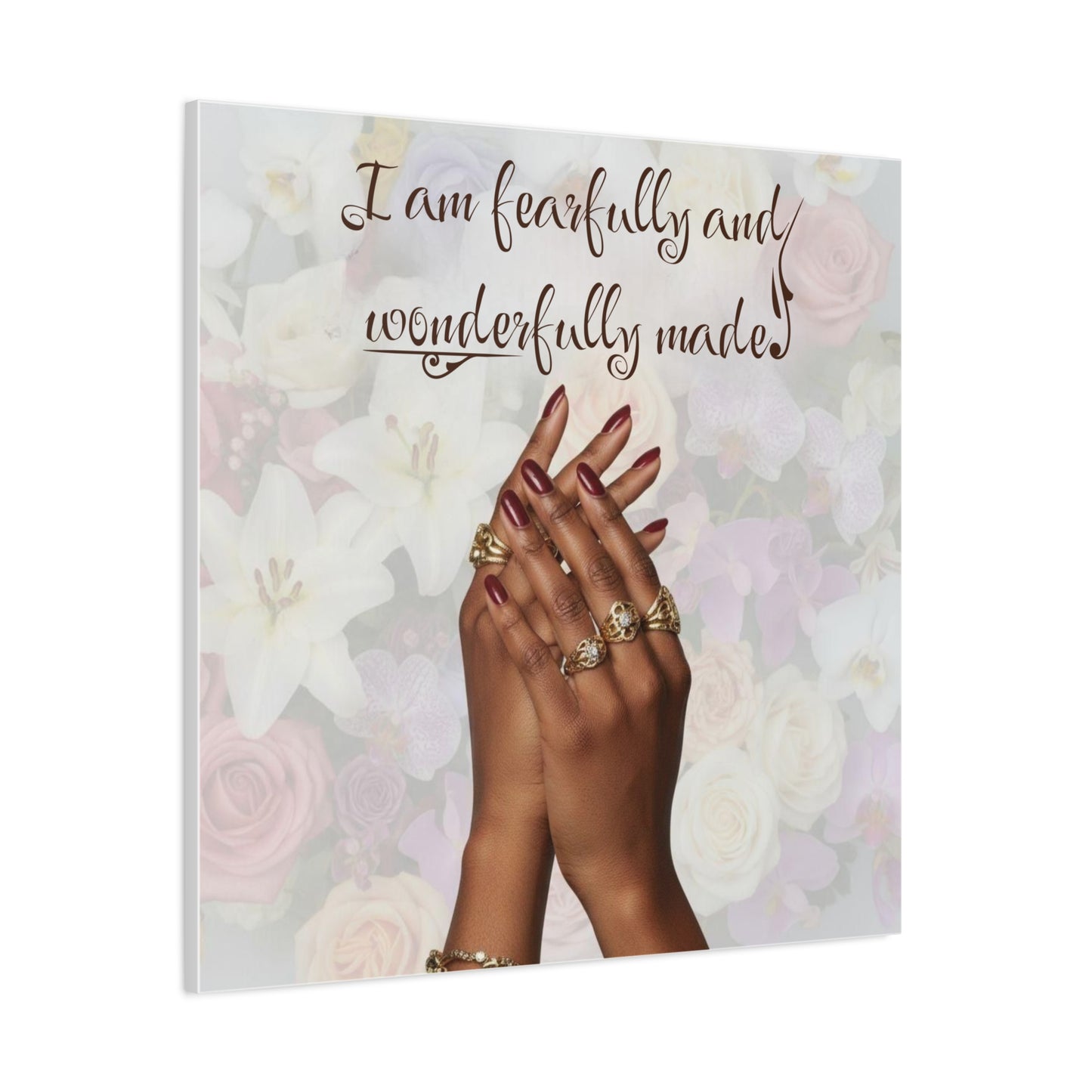 Religious Canvas Print — Christian Inspirational Wall Art, Motivational Faith Gift for Her