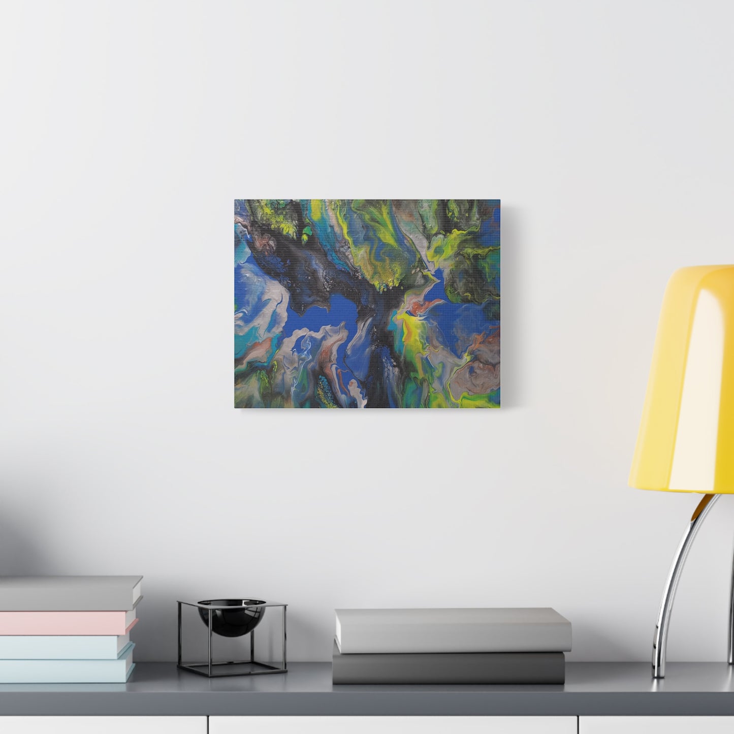 Abstract Ocean Flow Matte Canvas Wall Art, Stretched 1.25"