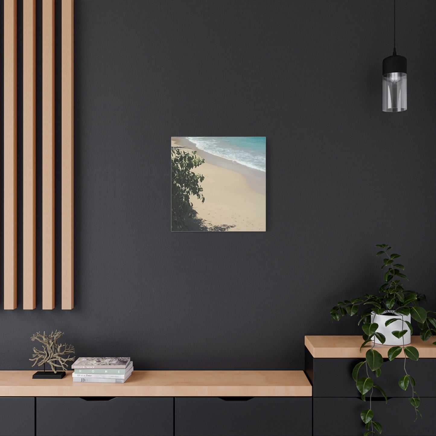 Tranquil Beach Canvas Wall Art - 1.25" Stretched Print for Home Decor