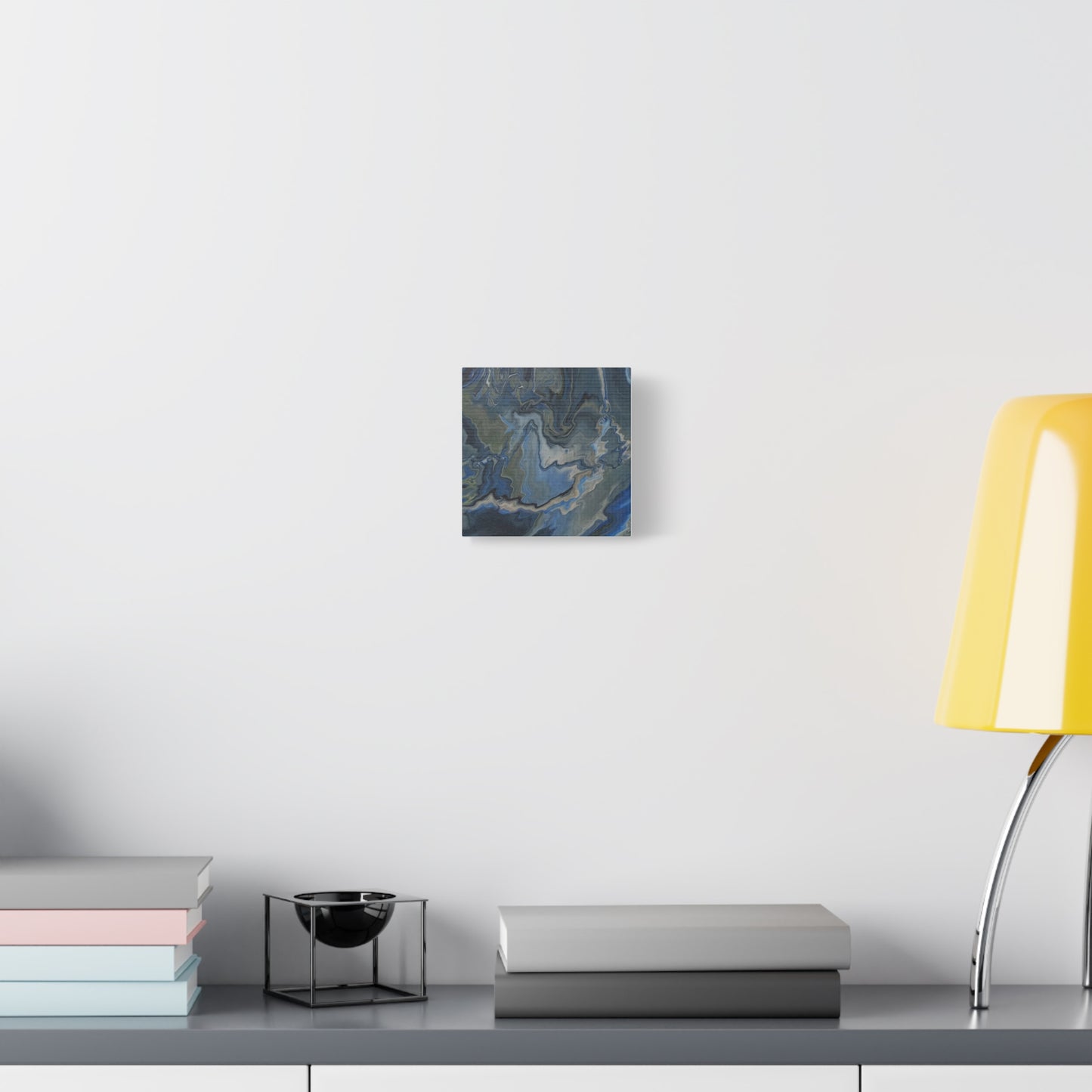 Blue Marble Abstract Matte Canvas Wall Art — Stretched 1.25"