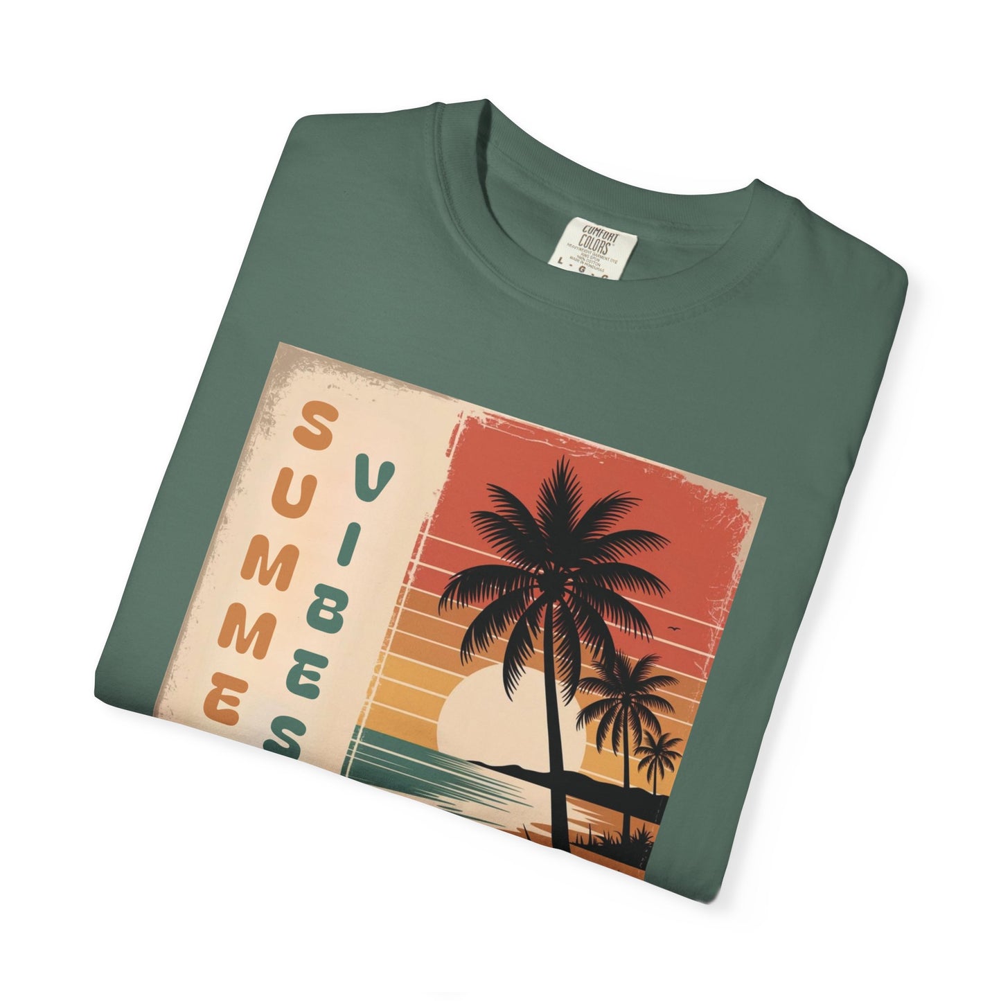 Summer Vibes T-Shirt — Retro Beach Palm Graphic Tee