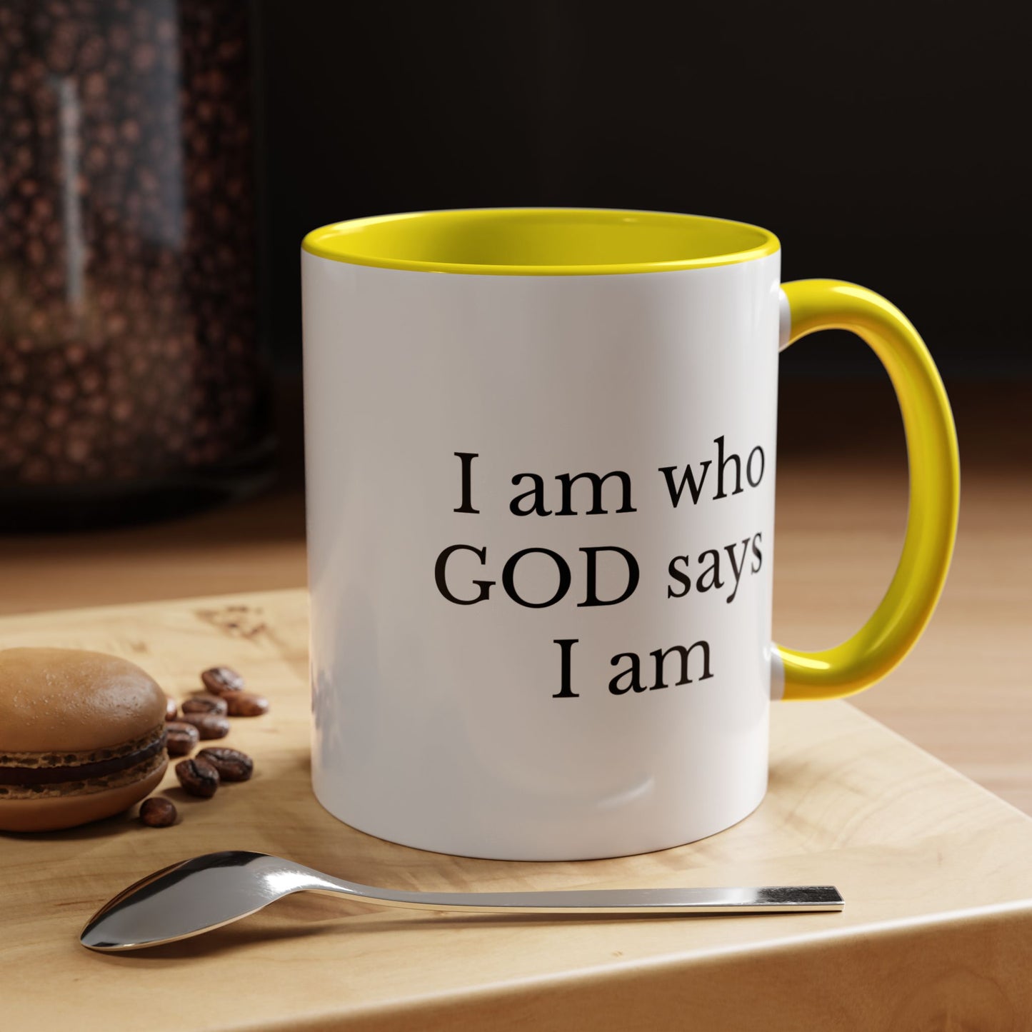 I AM WHO GOD SAYS I AM - Accent Coffee Mug (11, 15oz)