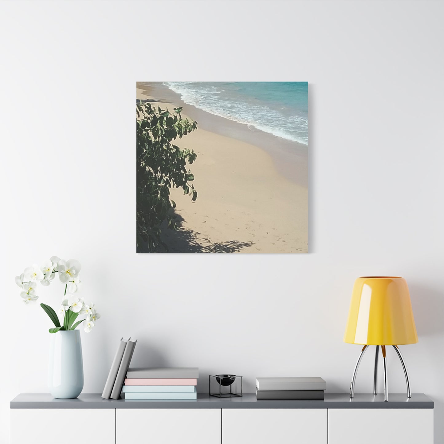 Tranquil Beach Canvas Wall Art - 1.25" Stretched Print for Home Decor