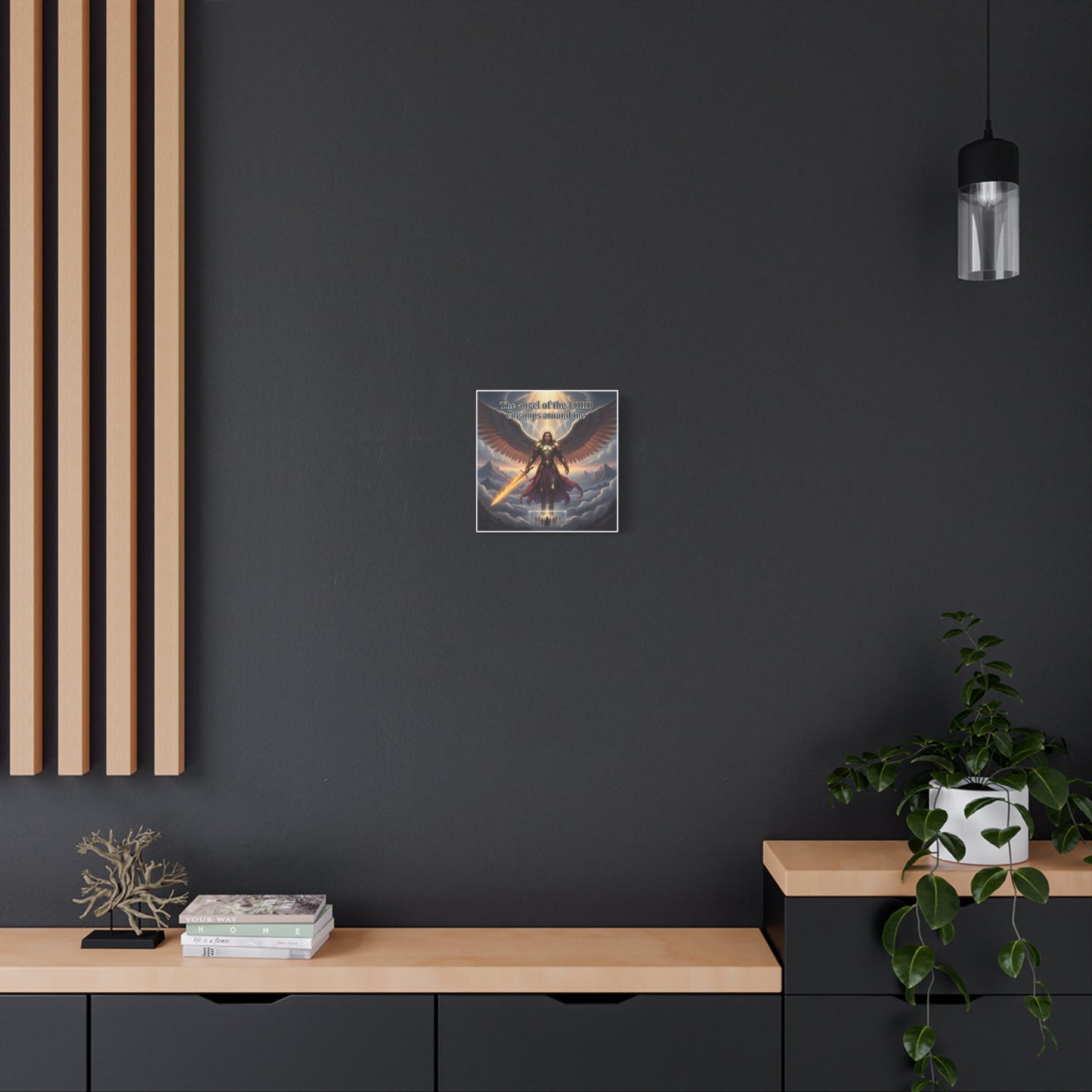 Angel Print Inspirational Wall Art Canvas — Christian Home Decoration, Unique Motivational Gift