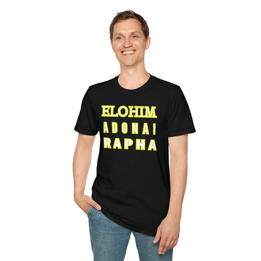 Inspirational Faith T-Shirt - Elohim Adonai Rapha Design