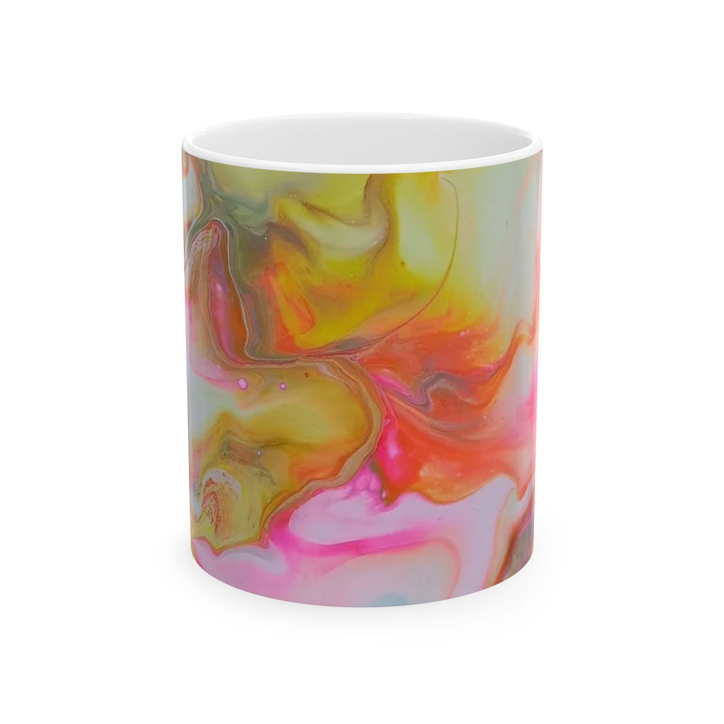 "Kindness" Fruit of the Spirit series - acrylic pour design - Abstract Colorful Ceramic Mug - Perfect for Coffee Lovers & Gift Giving