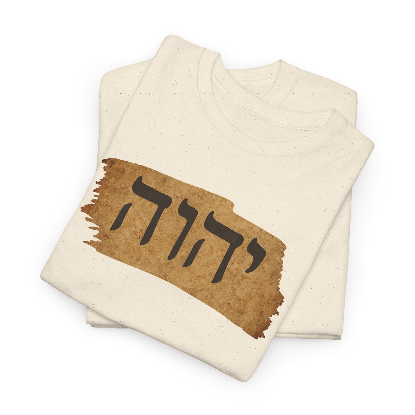 Hebrew Tetragram Tee — YHWH Name on Aged Parchment T-Shirt