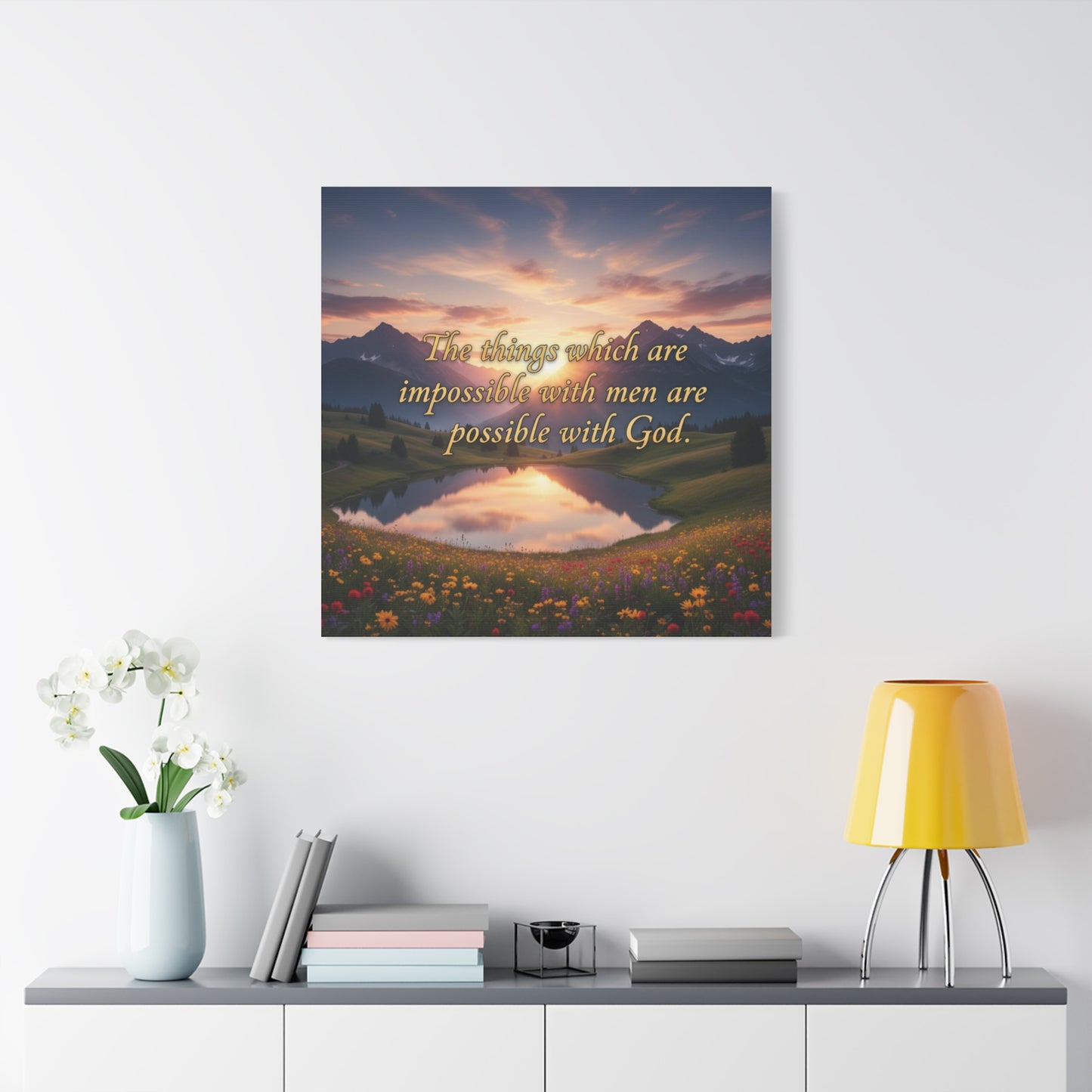 Nature-Inspired Faith Canvas Print — Christian Inspirational Wall Art, Motivational Gift for God Lovers