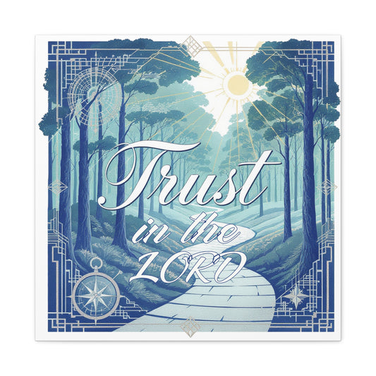 Trust in the Lord Nature Canvas Art - Proverbs 3:5 Christian Stretched Matte Wall Decor