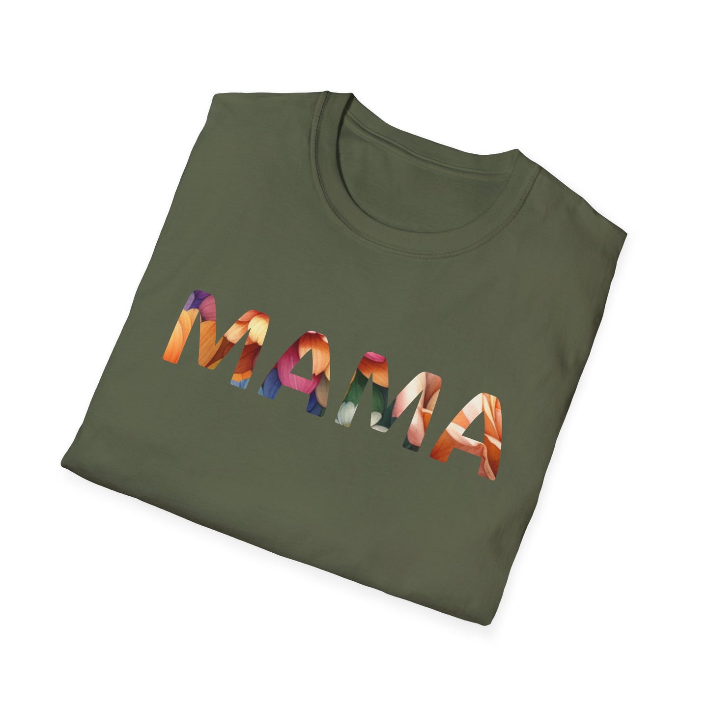 Mama Floral T-Shirt — Colorful Watercolor Mom Tee