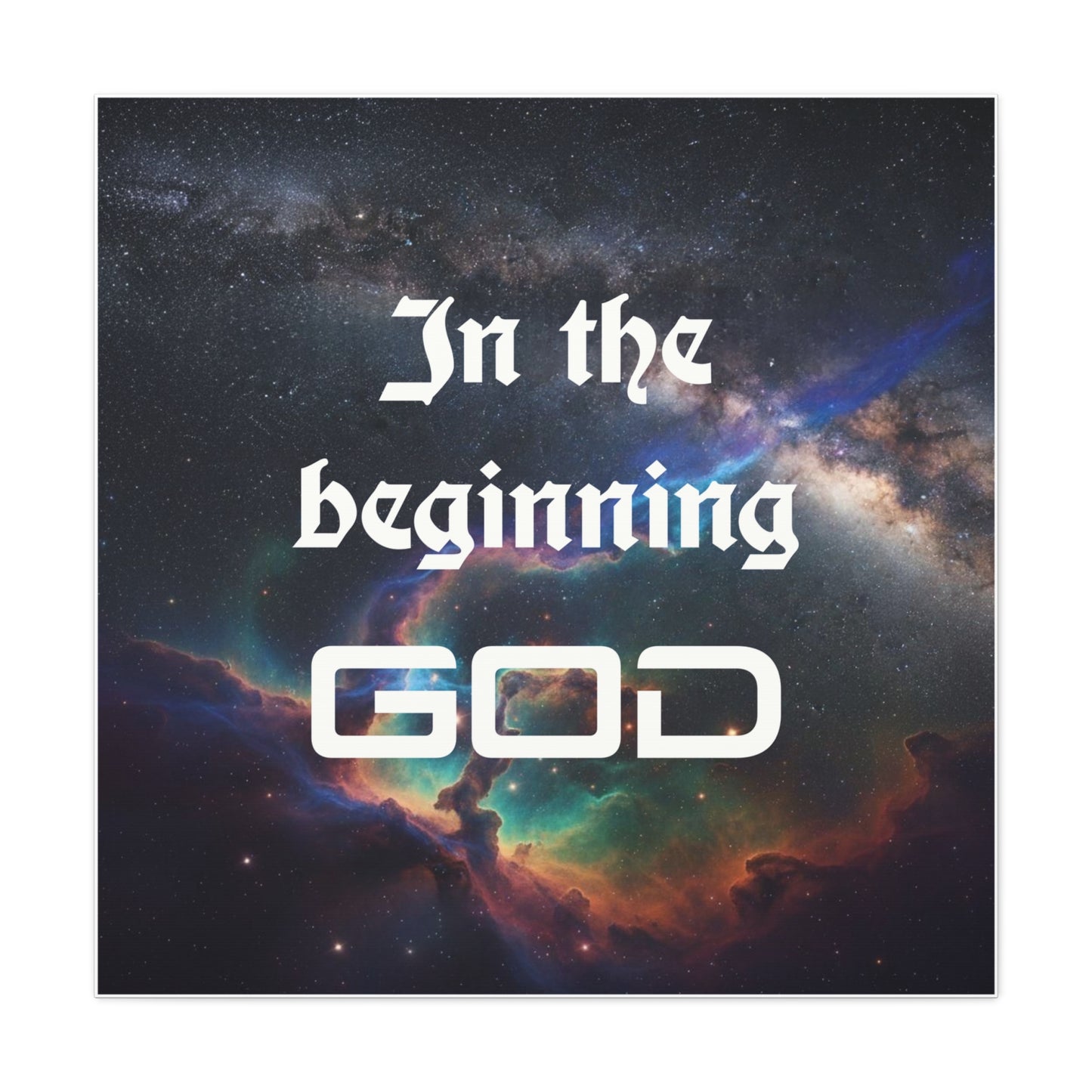 Cosmic Galaxy Canvas Print — Spiritual Christian Wall Art, Modern Inspirational Home Decor Gift