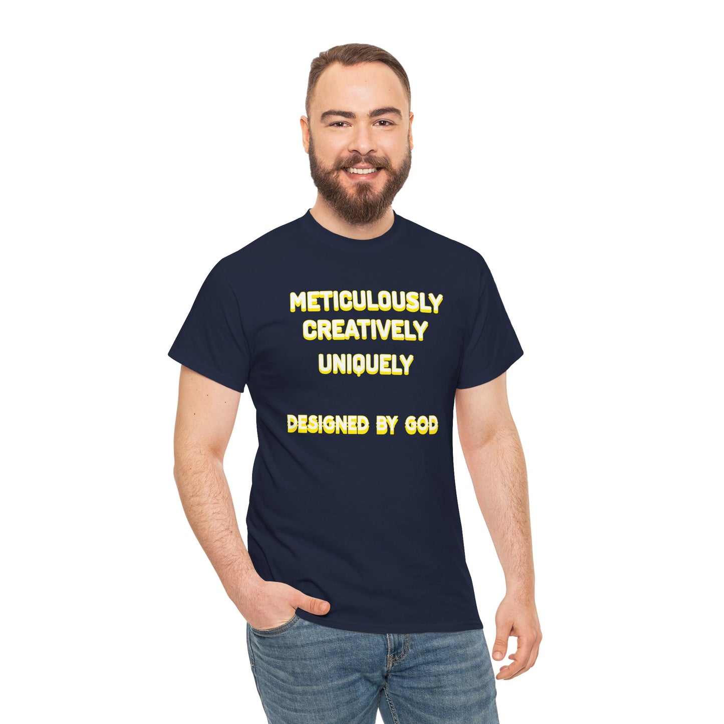 Unisex Heavy Cotton Tee - Designed by God - Creative & Unique Design