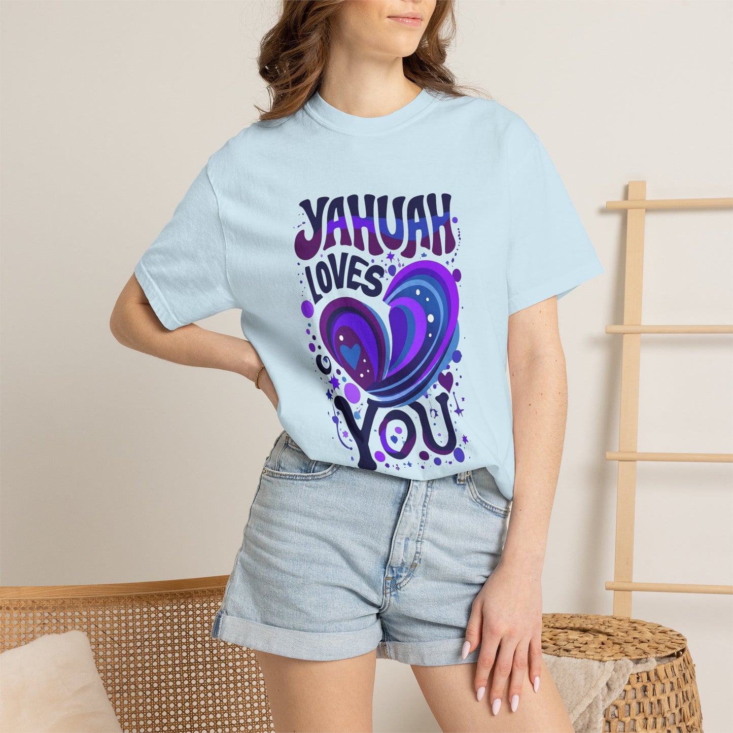 Yahuah Loves You T-Shirt — Faith-Inspired Christian Graphic Tee, Hebrew Name of God Gift