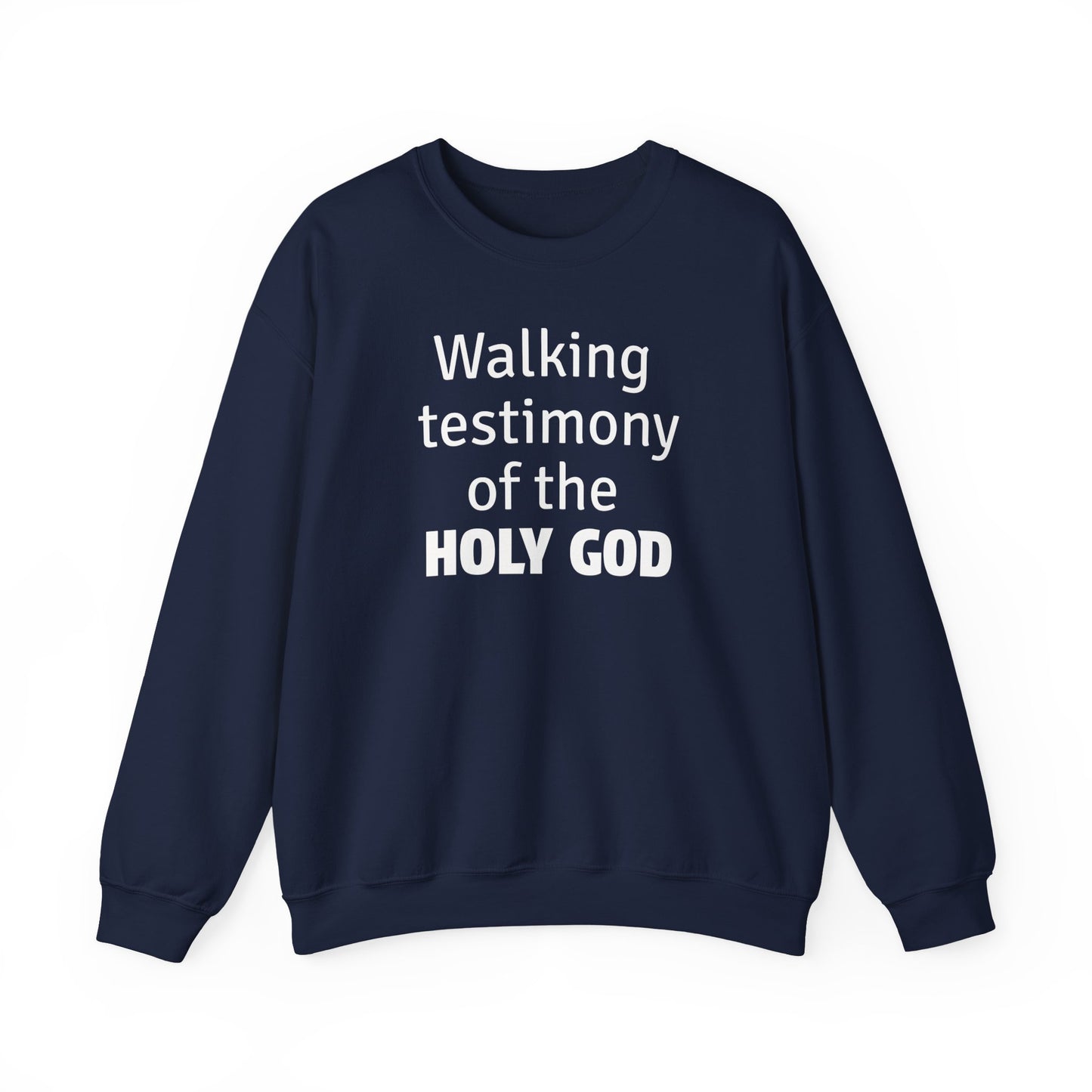 Cozy Unisex Heavy Blend  Crewneck Sweatshirt 'Walking Testimony of the Holy God' - Inspire par Dieu