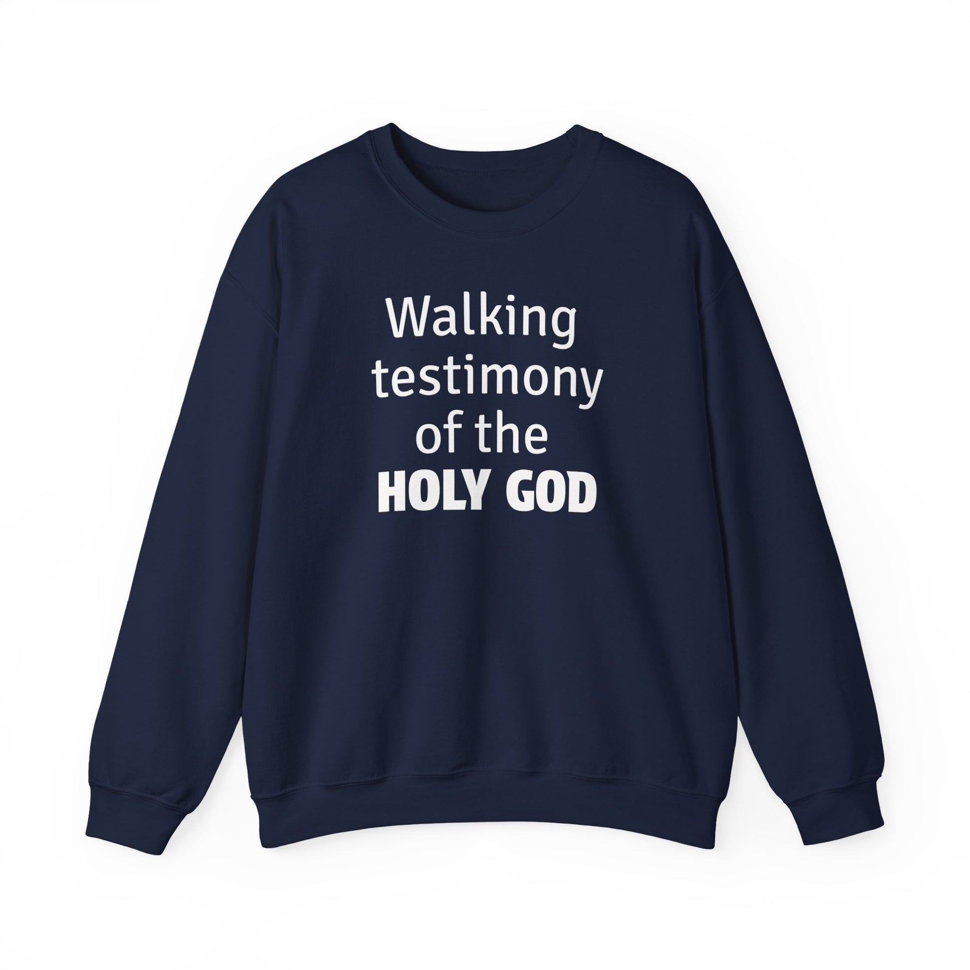 Cozy Unisex Heavy Blend  Crewneck Sweatshirt 'Walking Testimony of the Holy God' - Inspire par Dieu