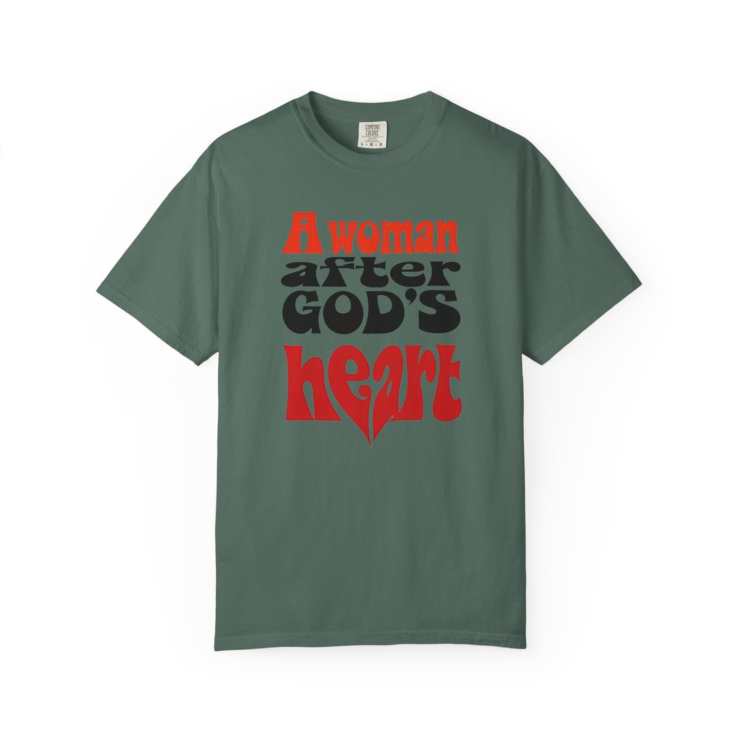 T-Shirt — "A Woman After God's Heart" Faith Graphic Tee