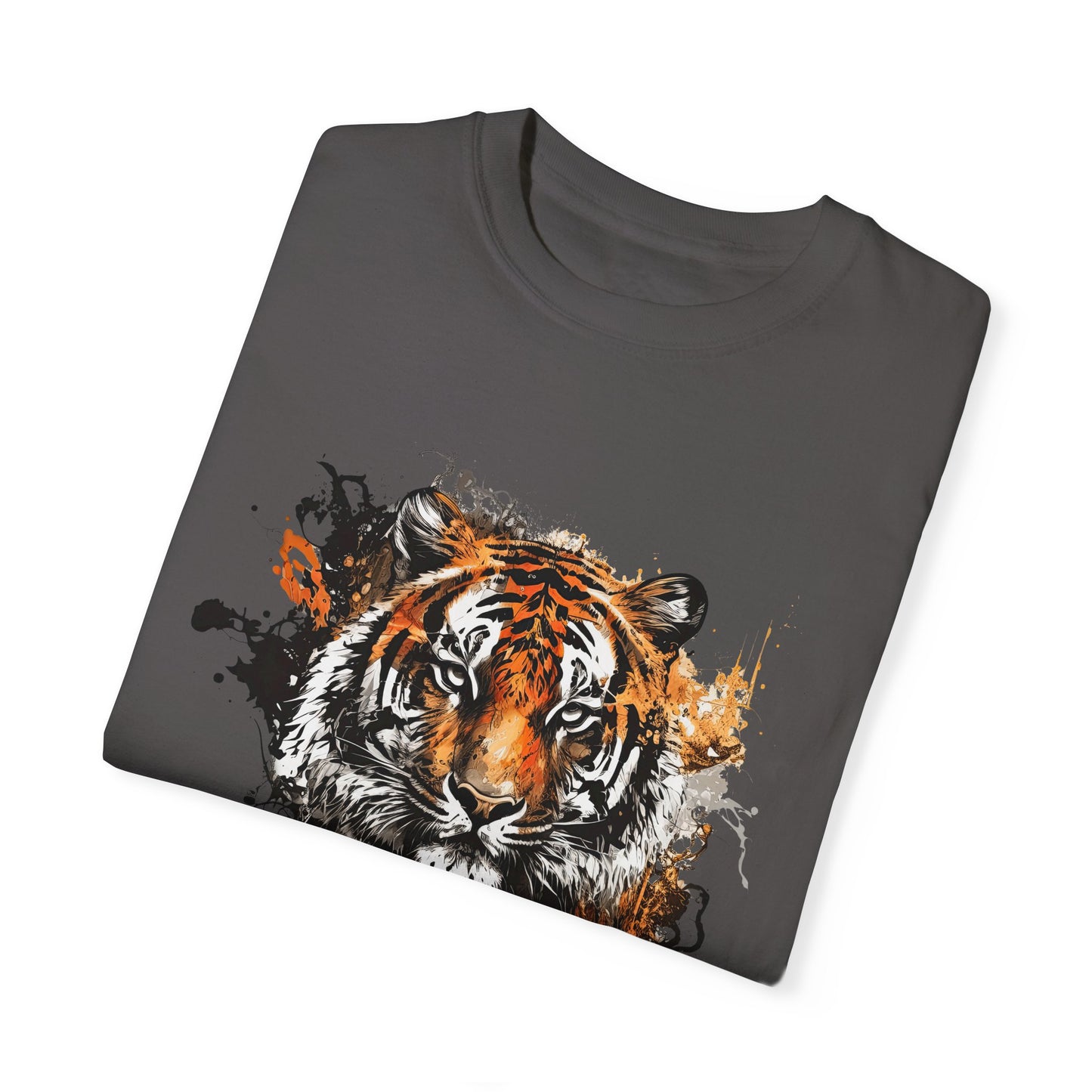 An abstract depiction of a tiger with vibrant colours Unisex T-Shirt