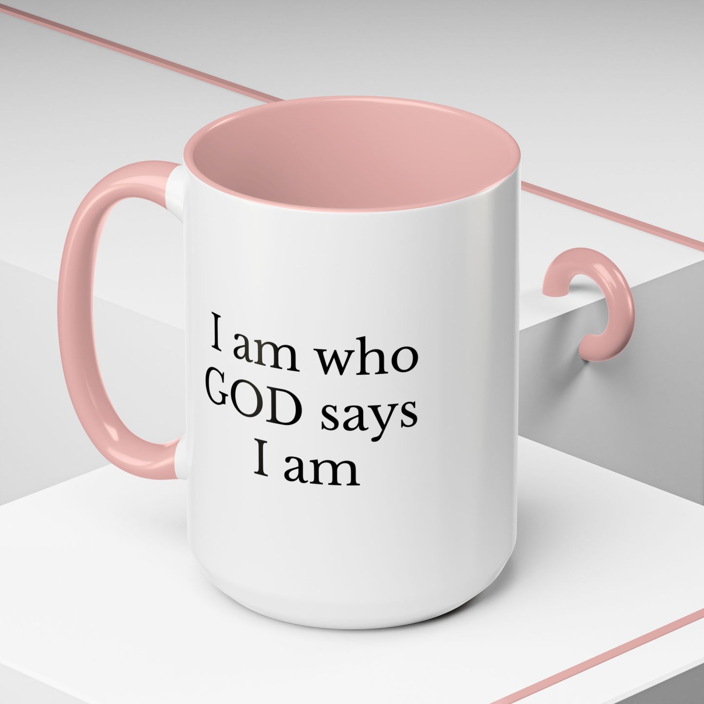I AM WHO GOD SAYS I AM - Accent Coffee Mug (11, 15oz)