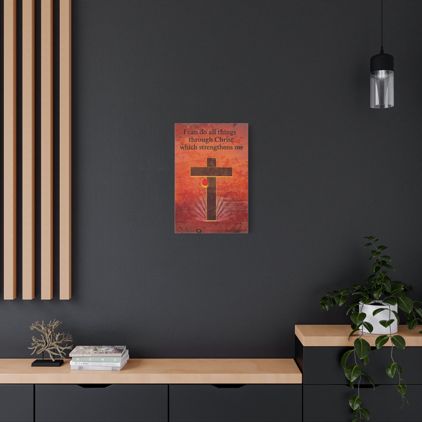 Inspirational Wall Art, Christian Home Decor, Rustic Matte Canvas, Religious Gift for Faith Lovers, Motivational Artwork