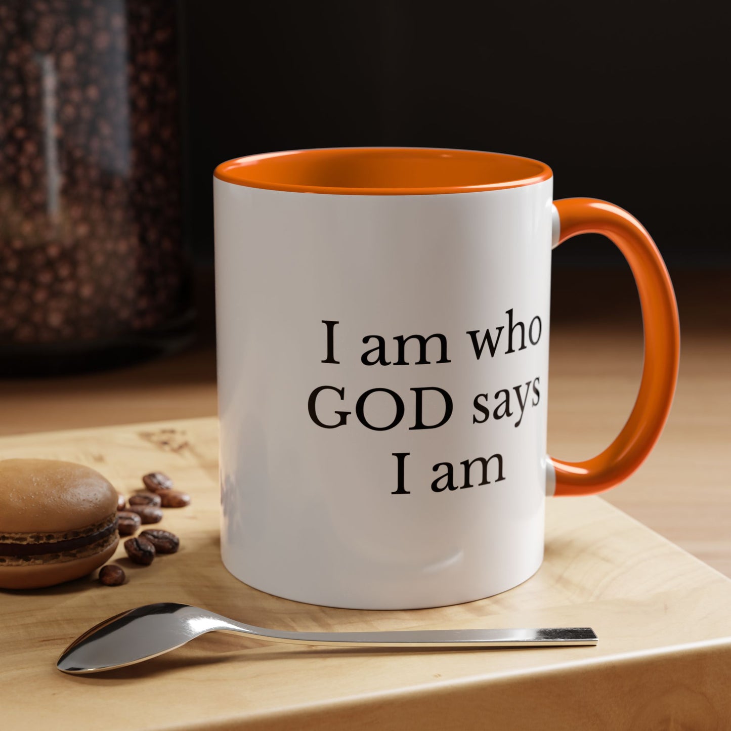 I AM WHO GOD SAYS I AM - Accent Coffee Mug (11, 15oz)