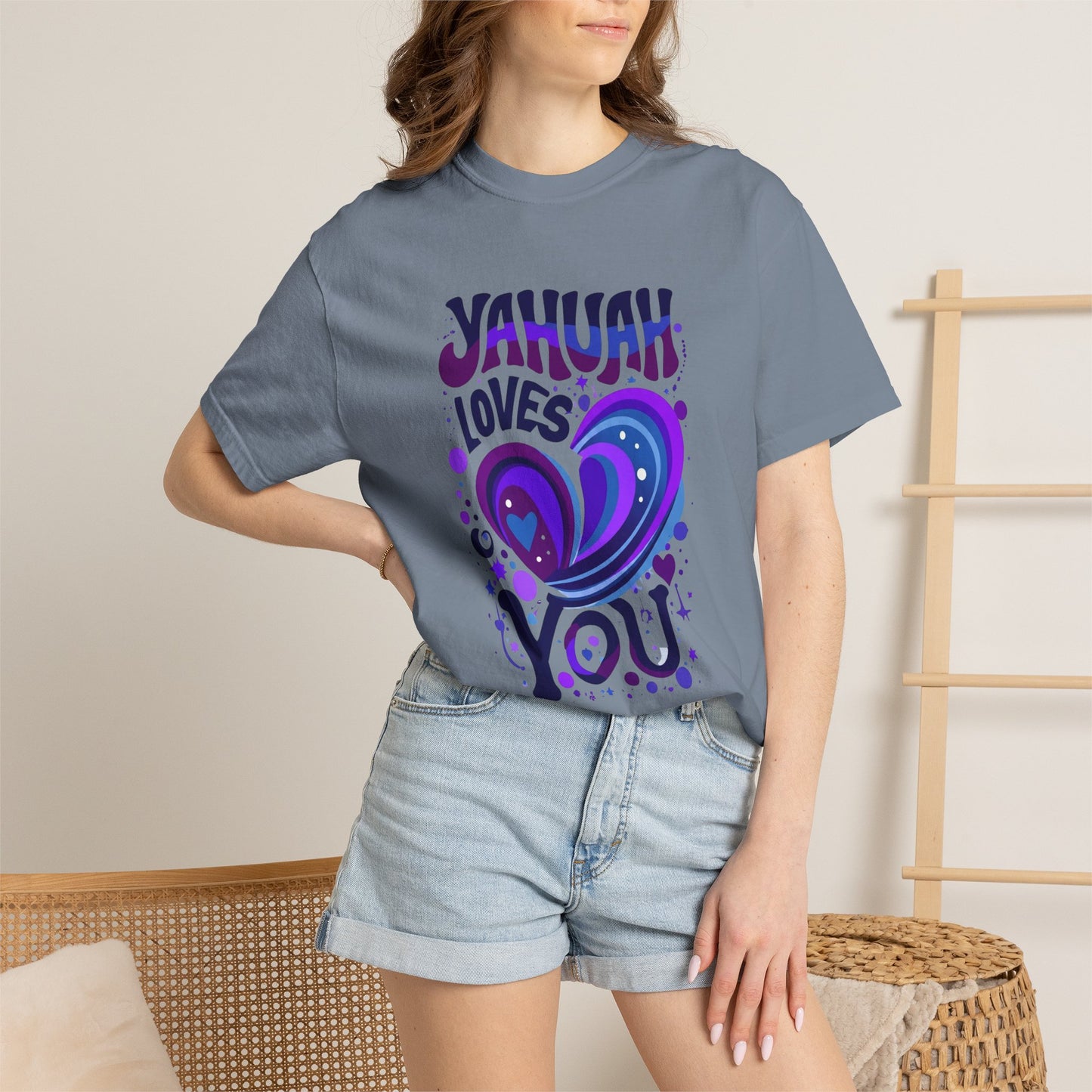 Yahuah Loves You T-Shirt — Faith-Inspired Christian Graphic Tee, Hebrew Name of God Gift
