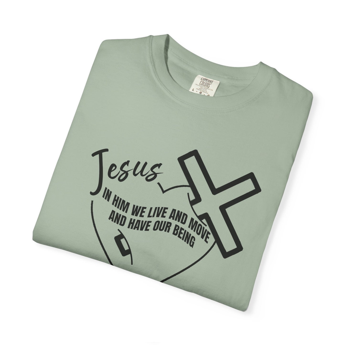 Cross and Heart Faith T-Shirt — Christian Love Graphic Tee, Inspirational Religious Gift