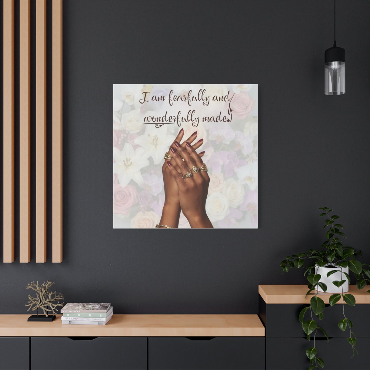 Religious Canvas Print — Christian Inspirational Wall Art, Motivational Faith Gift for Her