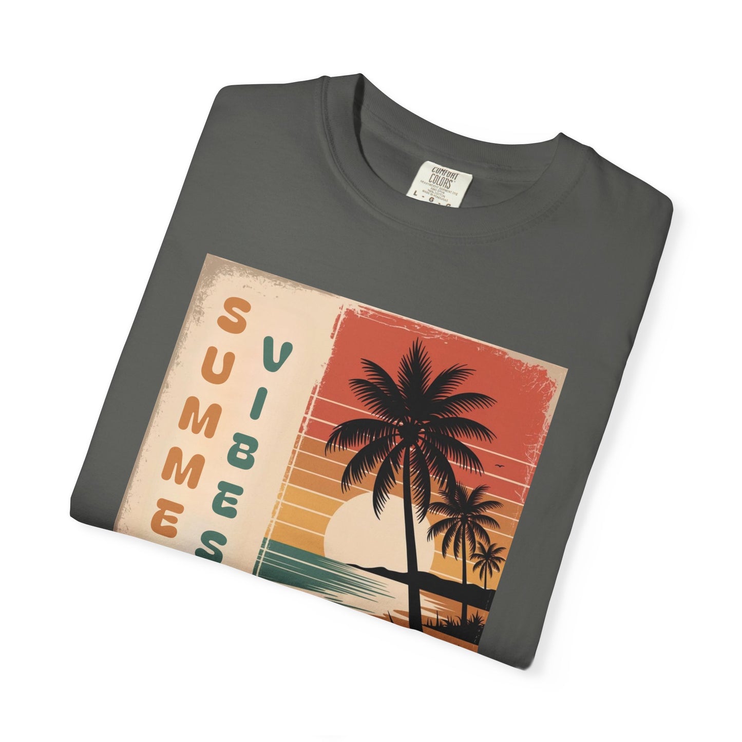 Summer Vibes T-Shirt — Retro Beach Palm Graphic Tee