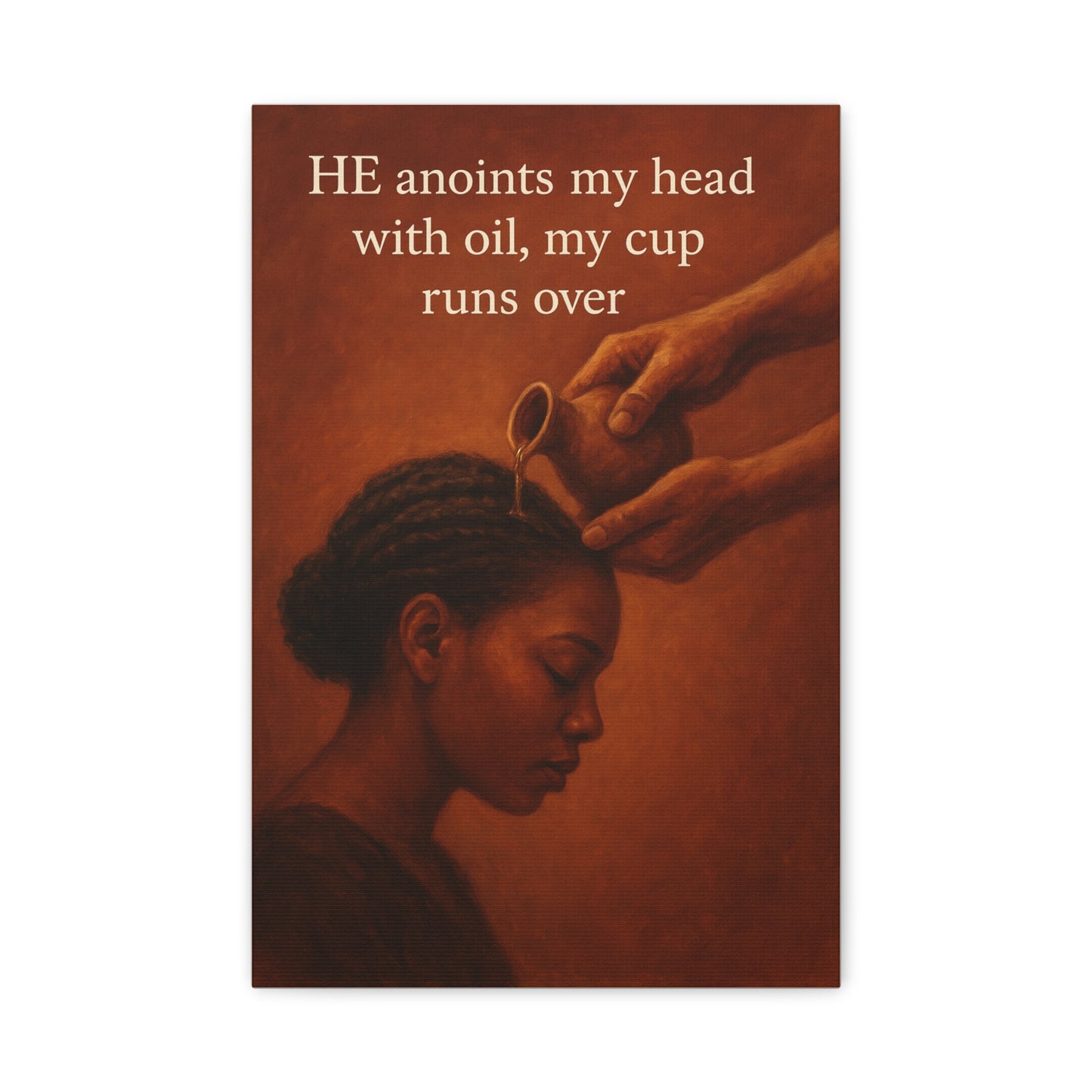 Inspirational Wall Art, Motivational Home Decor, Faith-Based Canvas,  Black Women's Empowerment Artwork, Uplifting Quote Decor