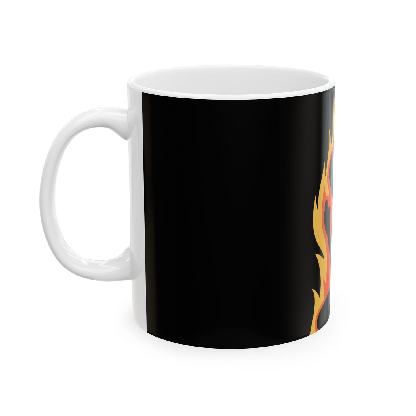 Prayerful Silhouette Flame Ceramic Mug – Inspirational 11oz & 15oz Coffee Cup