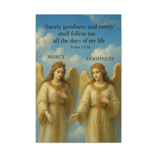 Divine Serenity Angelic Canvas Art - Spiritual Christian Stretched Matte Wall Decor